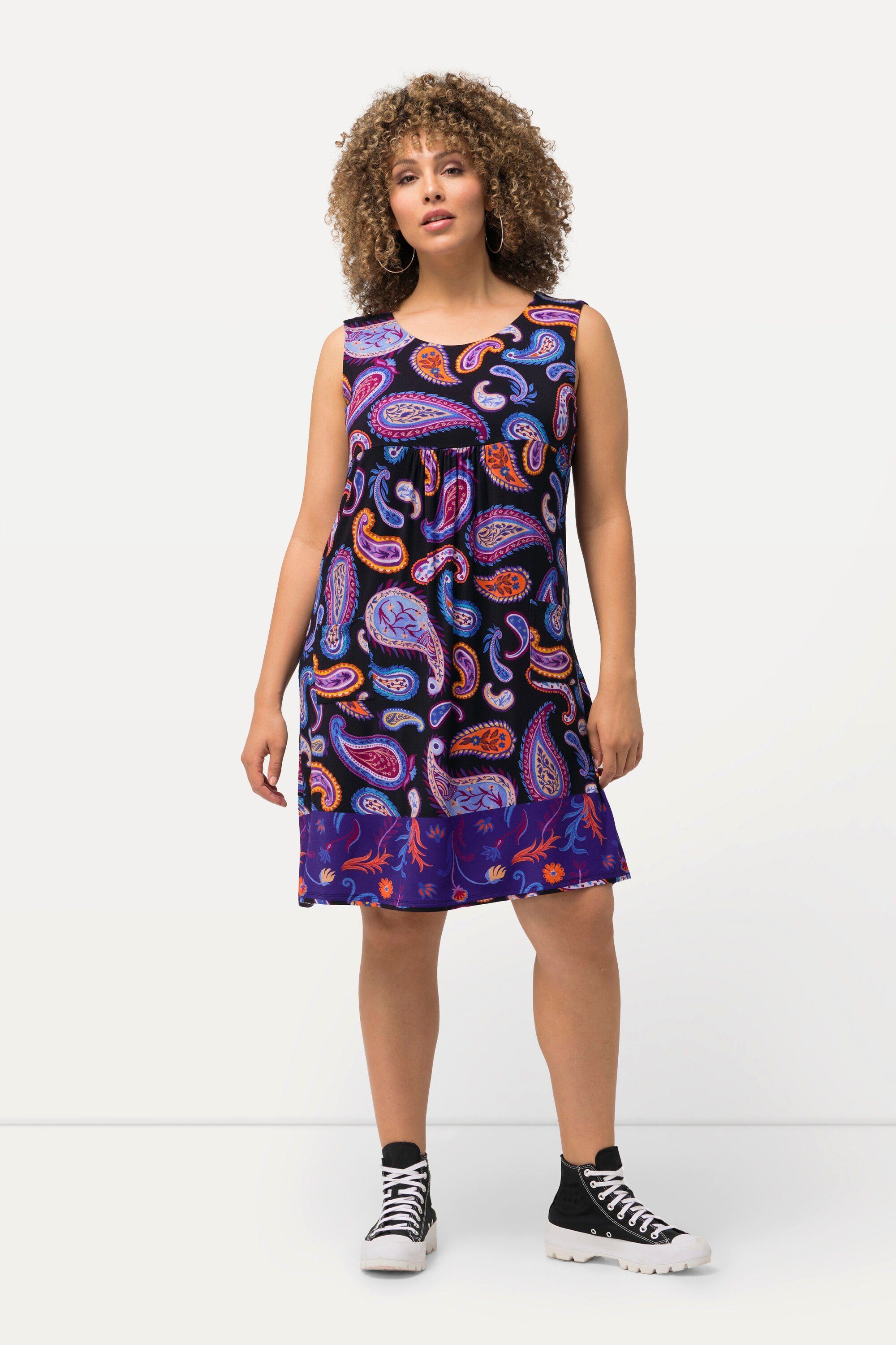 Ulla Popken Minikleid Jersey-Minikleid Paisley A-Linie günstig online kaufen