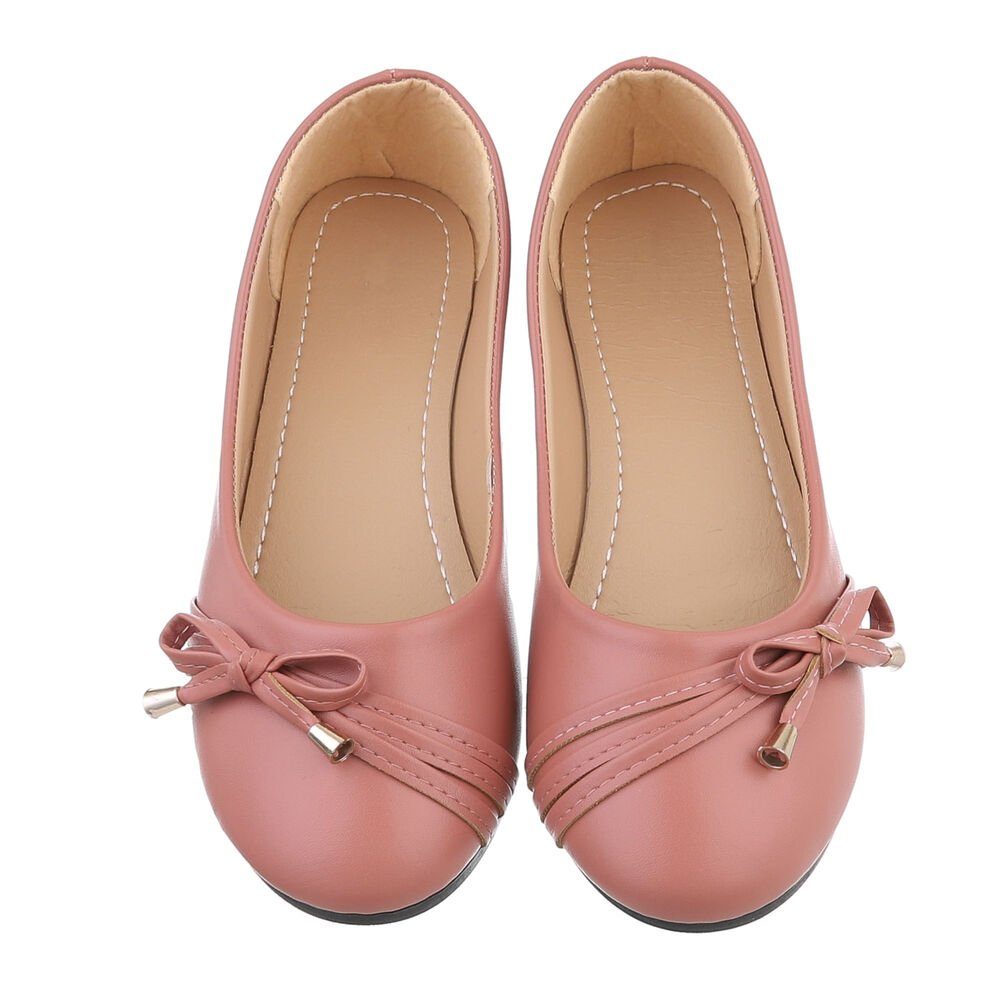 Ital-Design Damen Freizeit Ballerina (85894109) Blockabsatz Klassische Ballerinas in Altrosa