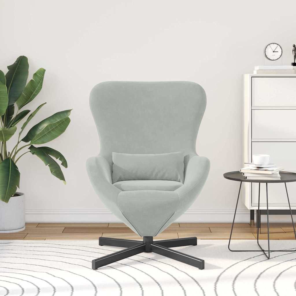 vidaXL Sessel Eiersessel Hellgrau 63 x günstig online kaufen