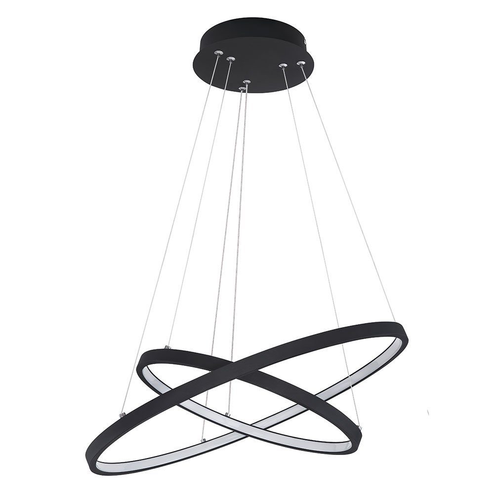 Wohnzimmer Decken Pendelleuchte Lampen Pendelleuchte LED-Leuchtmittel fest Ringe Warmweiß, Pendelleuchte, LED verbaut, etc-shop