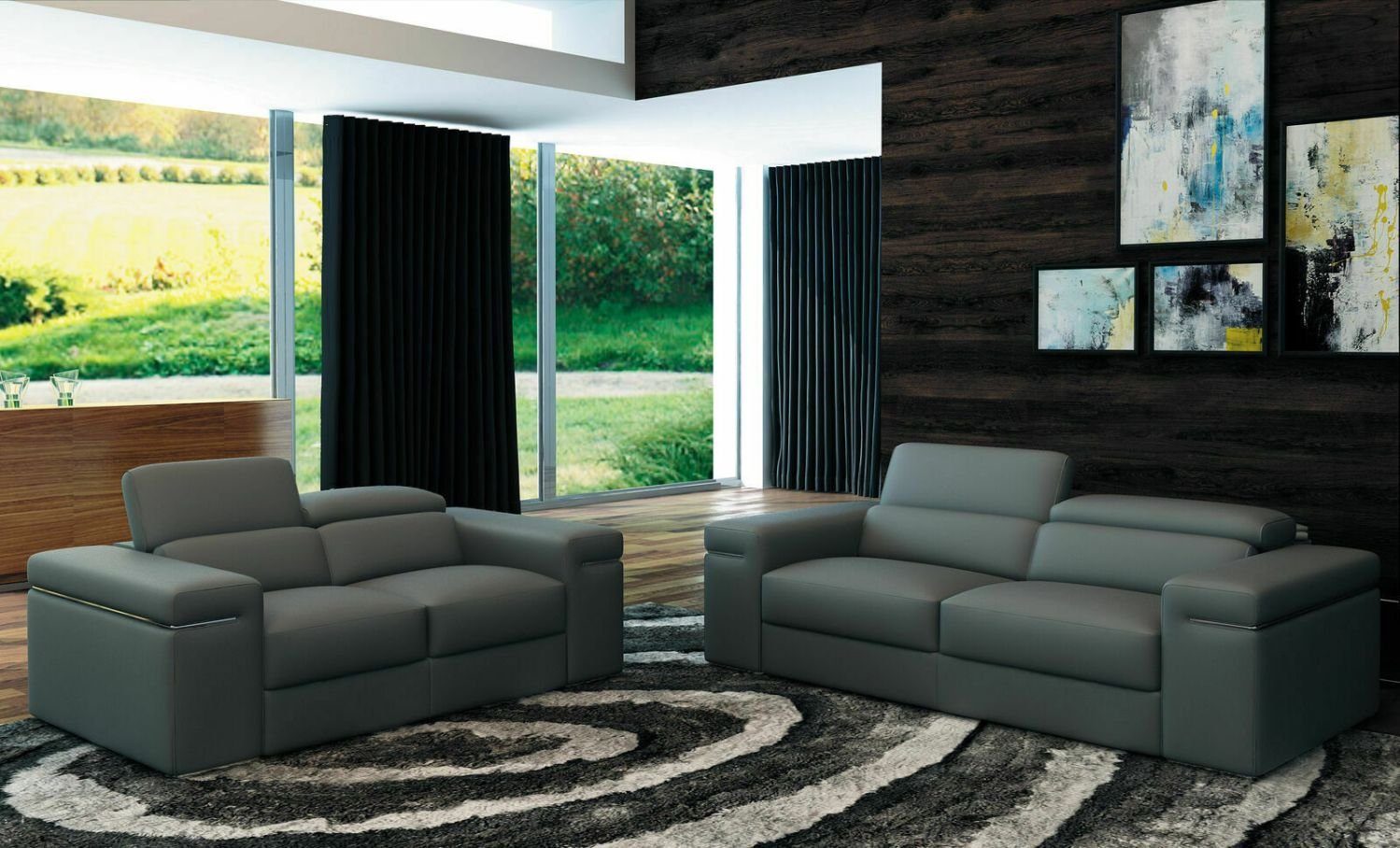 3+2+1, Couch Modern JVmoebel in Ledersofa Sofagarnitur Wohnlandschaft Europe Sofa Garnitur Made