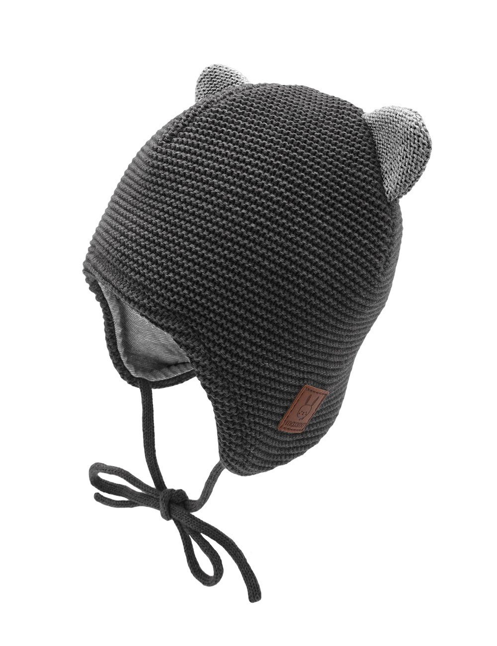 MAXIMO Strickmütze GOTS BABY-Mütze ausgenäht LL, Ohren, Futter GOTS Made in Germany