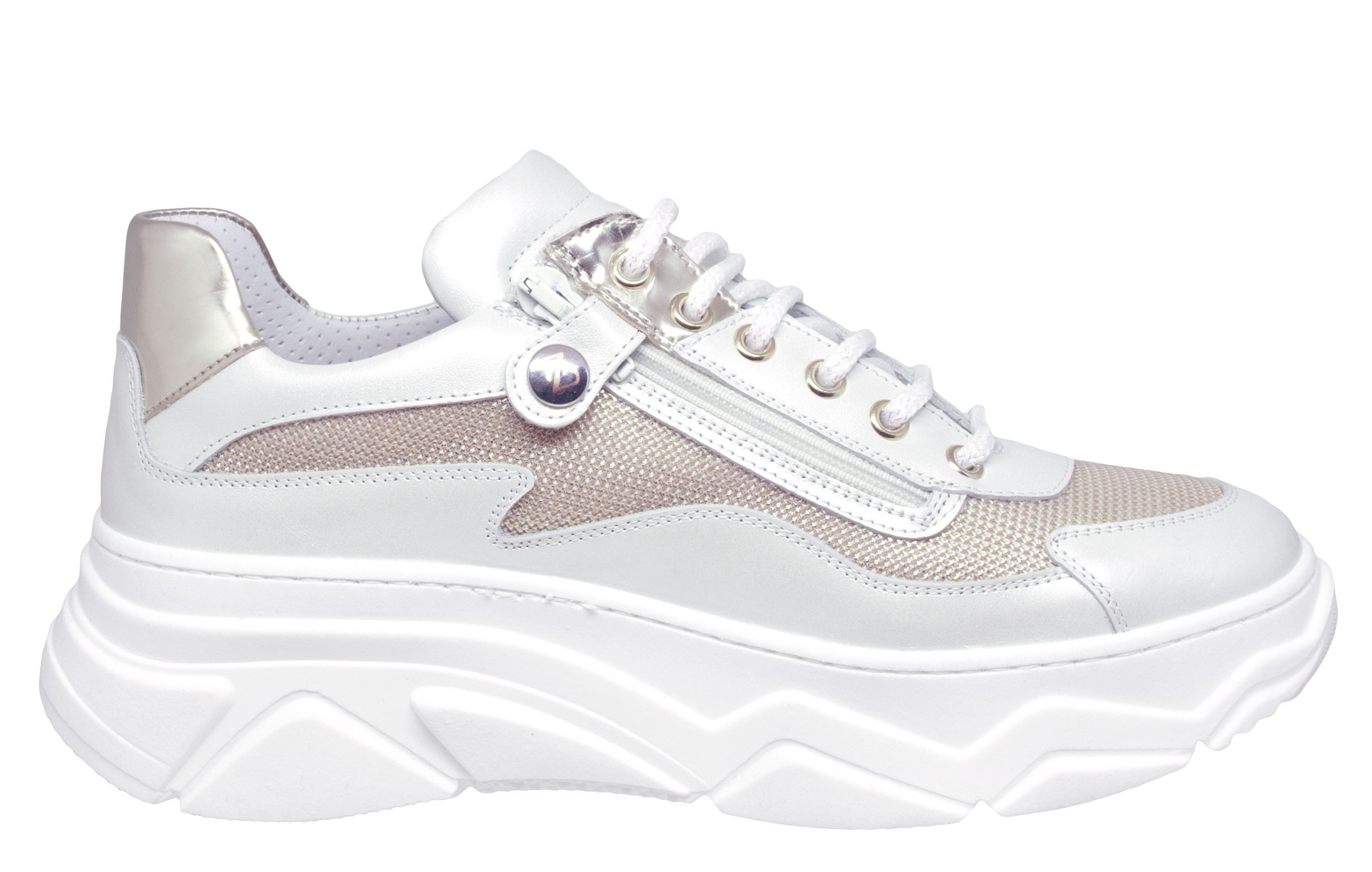 Zecchino d'Oro Zecchino d'Oro F28-5802 Plateau Sneaker Halbschuhe Perlmuttweiß Sneaker