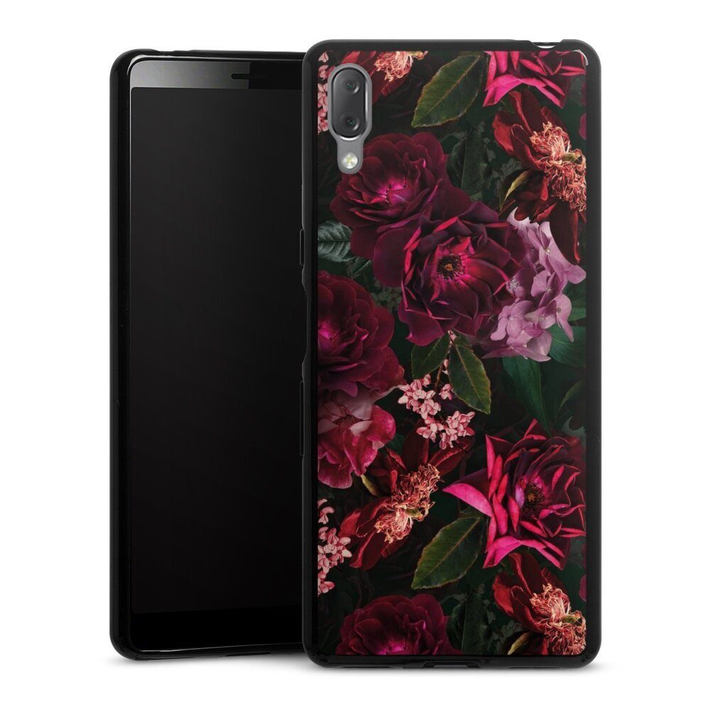 DeinDesign Handyhülle Rose Blumen Blüte Dark Red and Pink Flowers, Sony Xperia L3 Silikon Hülle Bumper Case Handy Schutzhülle