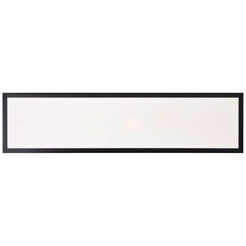 Brilliant Deckenleuchte Briston, Neutralweiß, Briston LED Deckenaufbau-Paneel 100x25cm schwarz Metall/Bambus schwarz