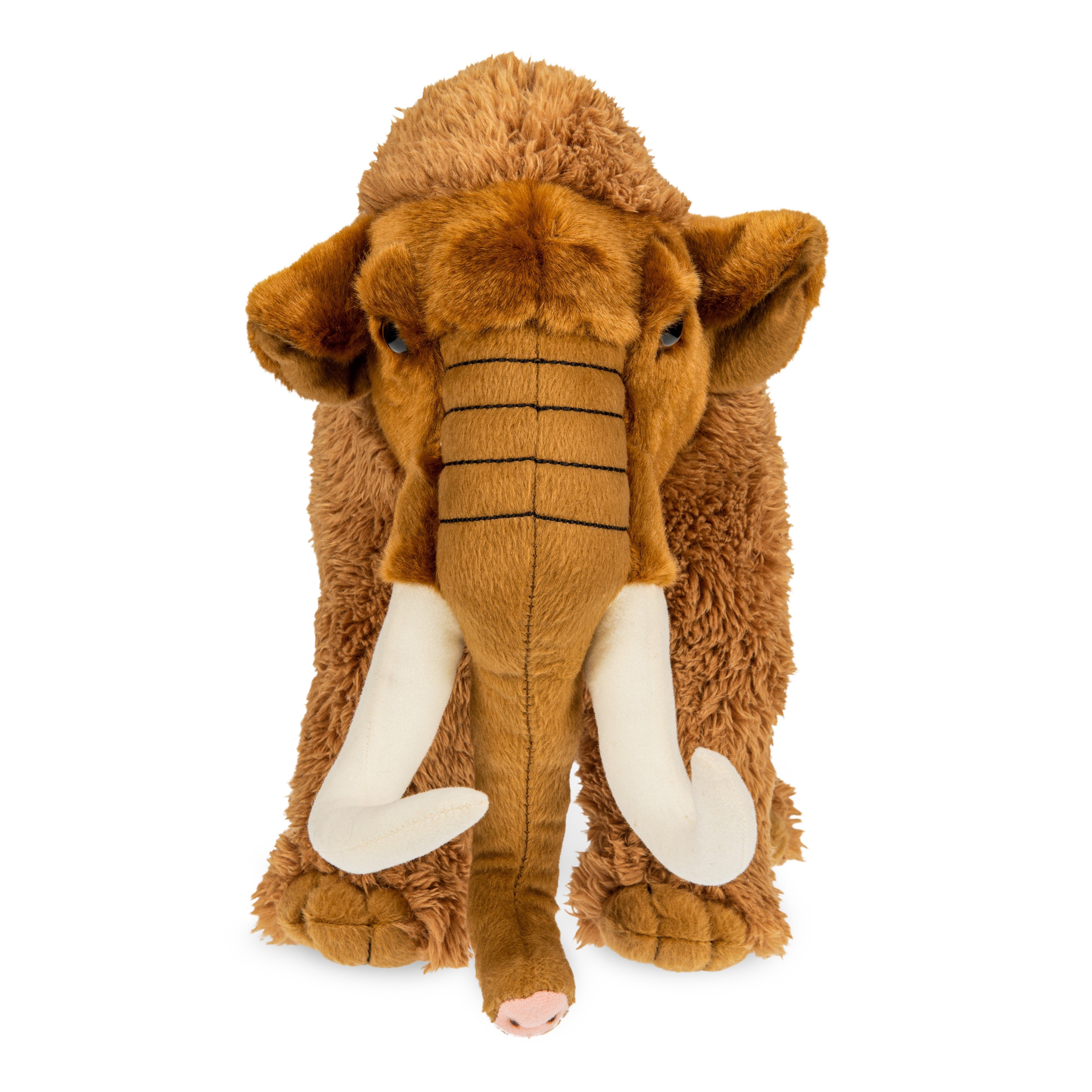 Uni-Toys Kuscheltier Mammut, groß - 29 cm (Höhe) - Plüsch-Elefant - Plüschtier, zu 100 % recyceltes Füllmaterial