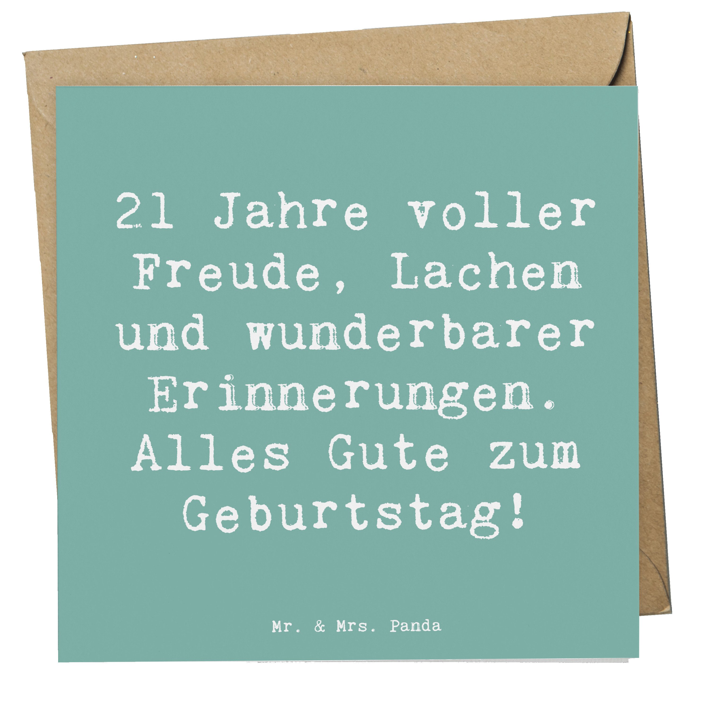 Grußkarte 21. Geburtstag Freude - Meeresbrise - Geschenk, Lachen, Geburtstagsge