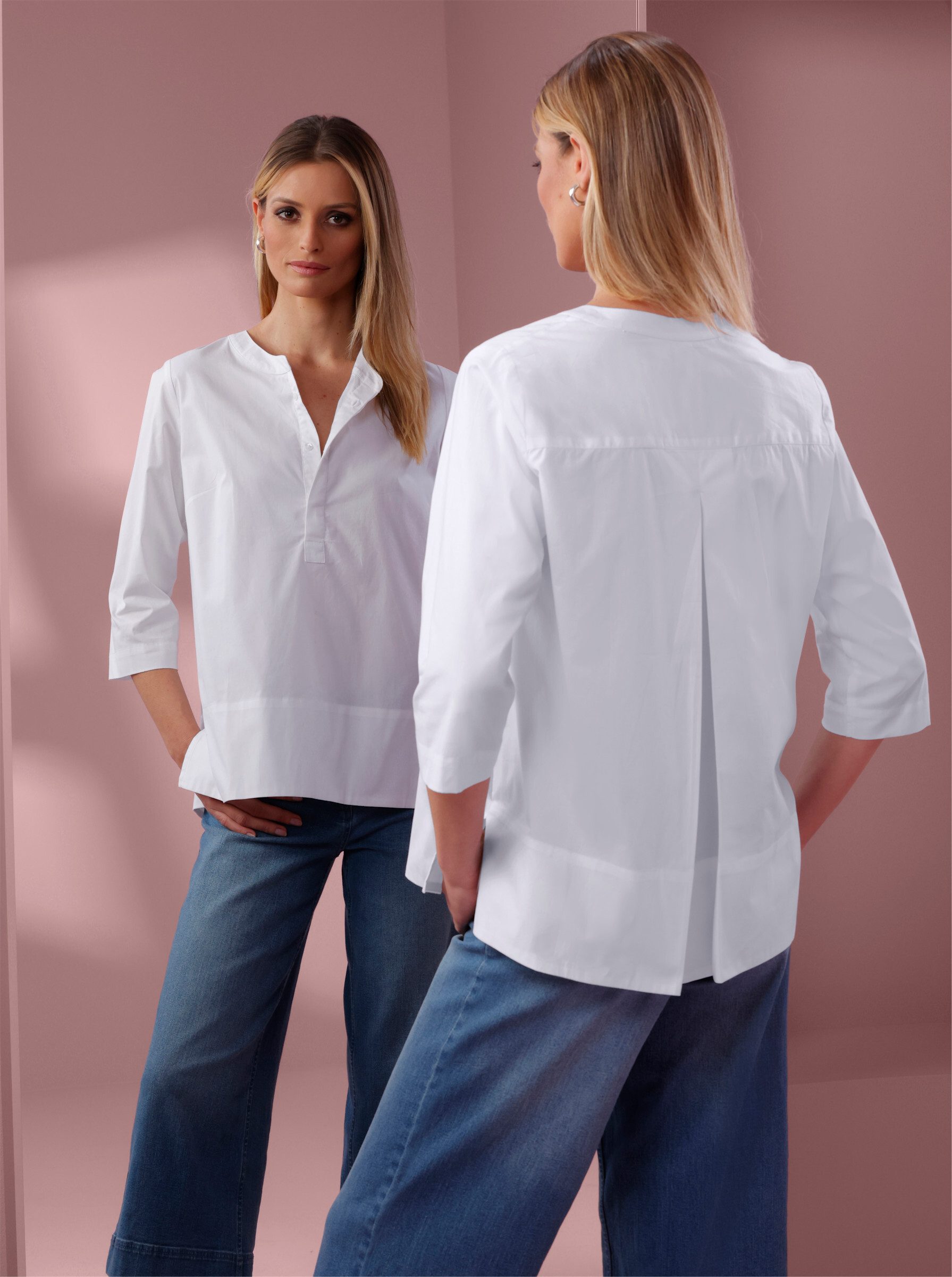 heine Klassische Bluse Bluse 3/4-Arm