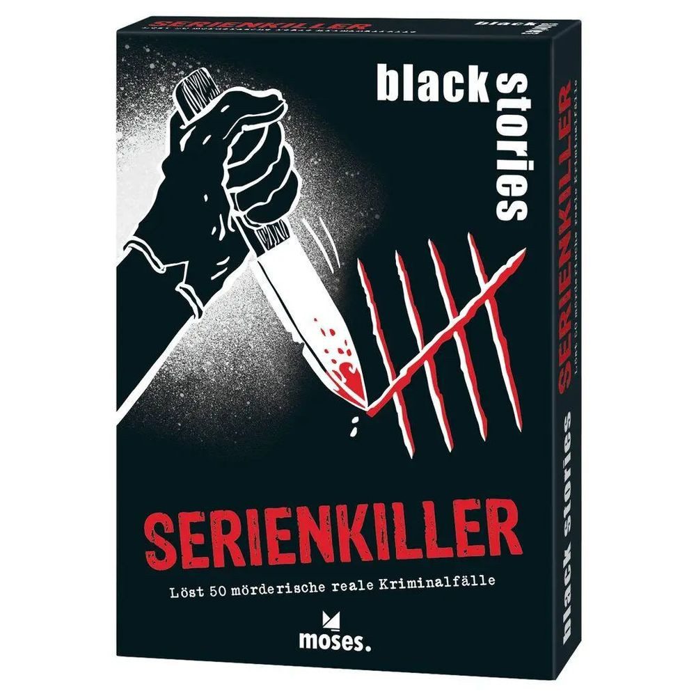 Moses. Verlag Spiel black stories Serienkiller