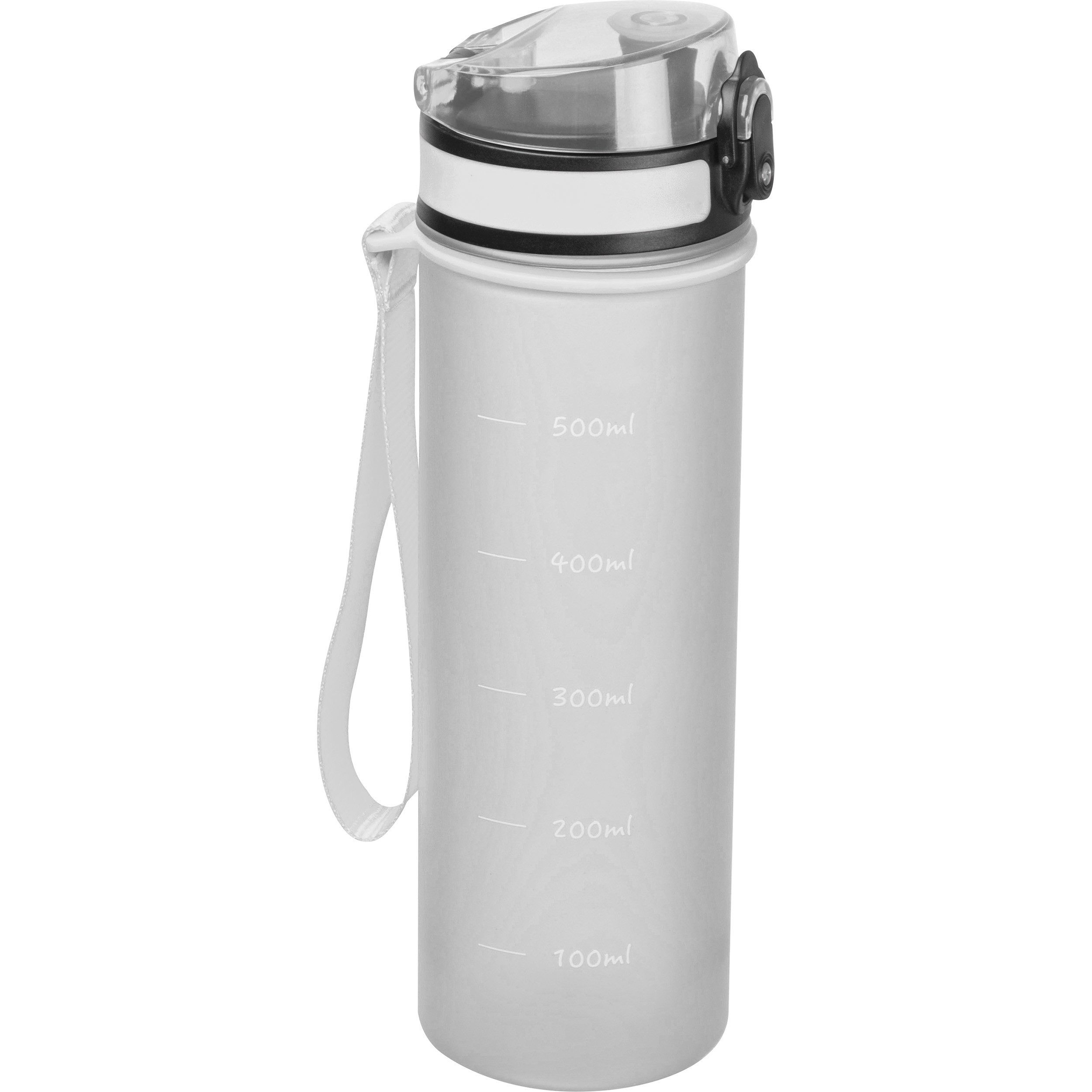 Easy Gifts Trinkflasche Trinkflasche aus Tritan mit Messskala und Trageschlaufe / 500ml / Farb