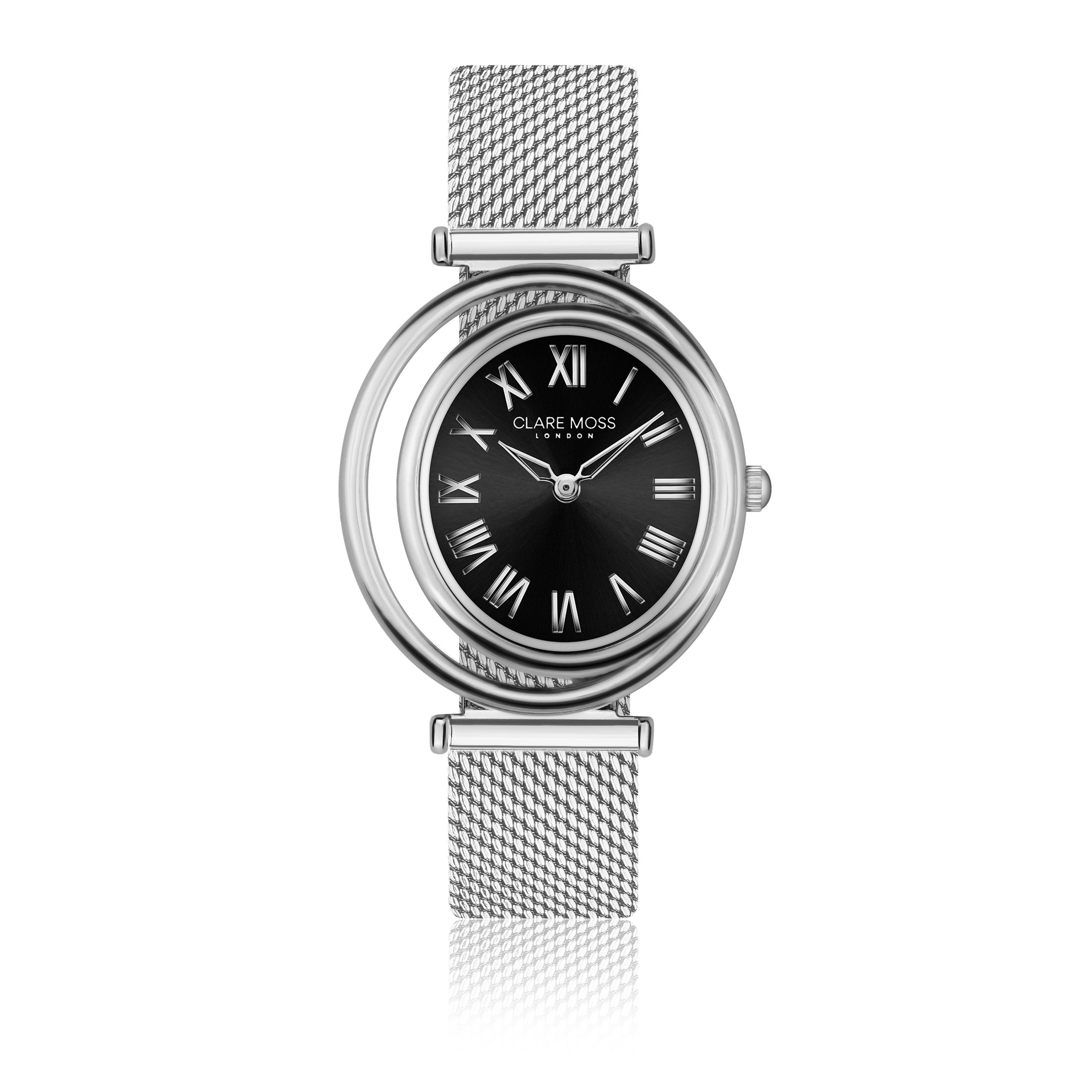 CLARE MOSS Quarzuhr CMC8-B014S Clare Petite Silbernes Netz