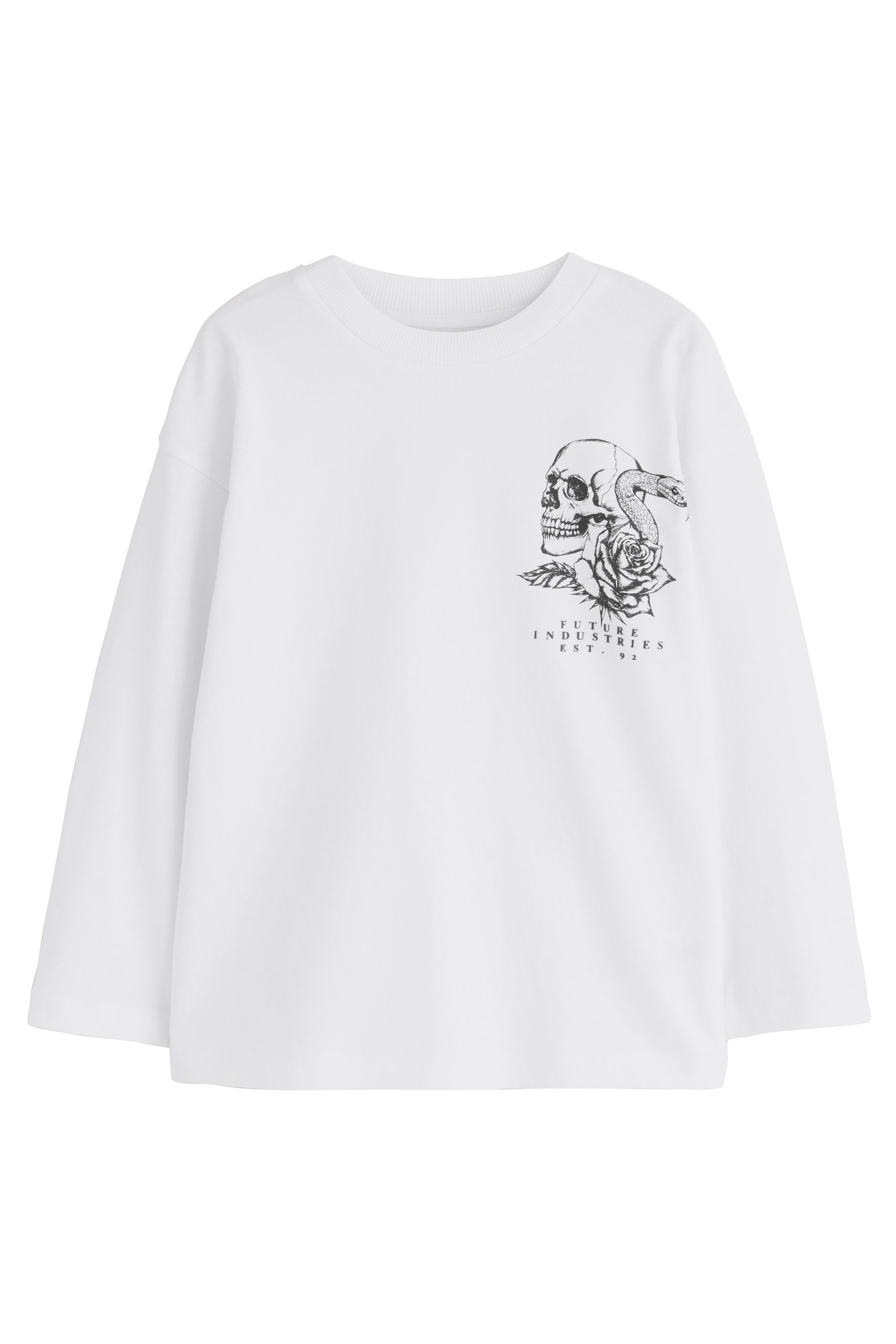 Next Langarmshirt Relaxed Fit Langarmshirts mit Grafik, 3er-Pack (3-tlg) – Bild 2 von 5
