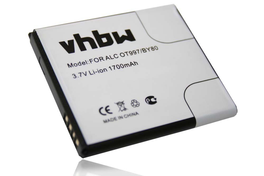 vhbw passend für Alcatel One Touch OT5036, OT-5035, 5035, OT-5035D, Smartphone-Akku 1700 mAh
