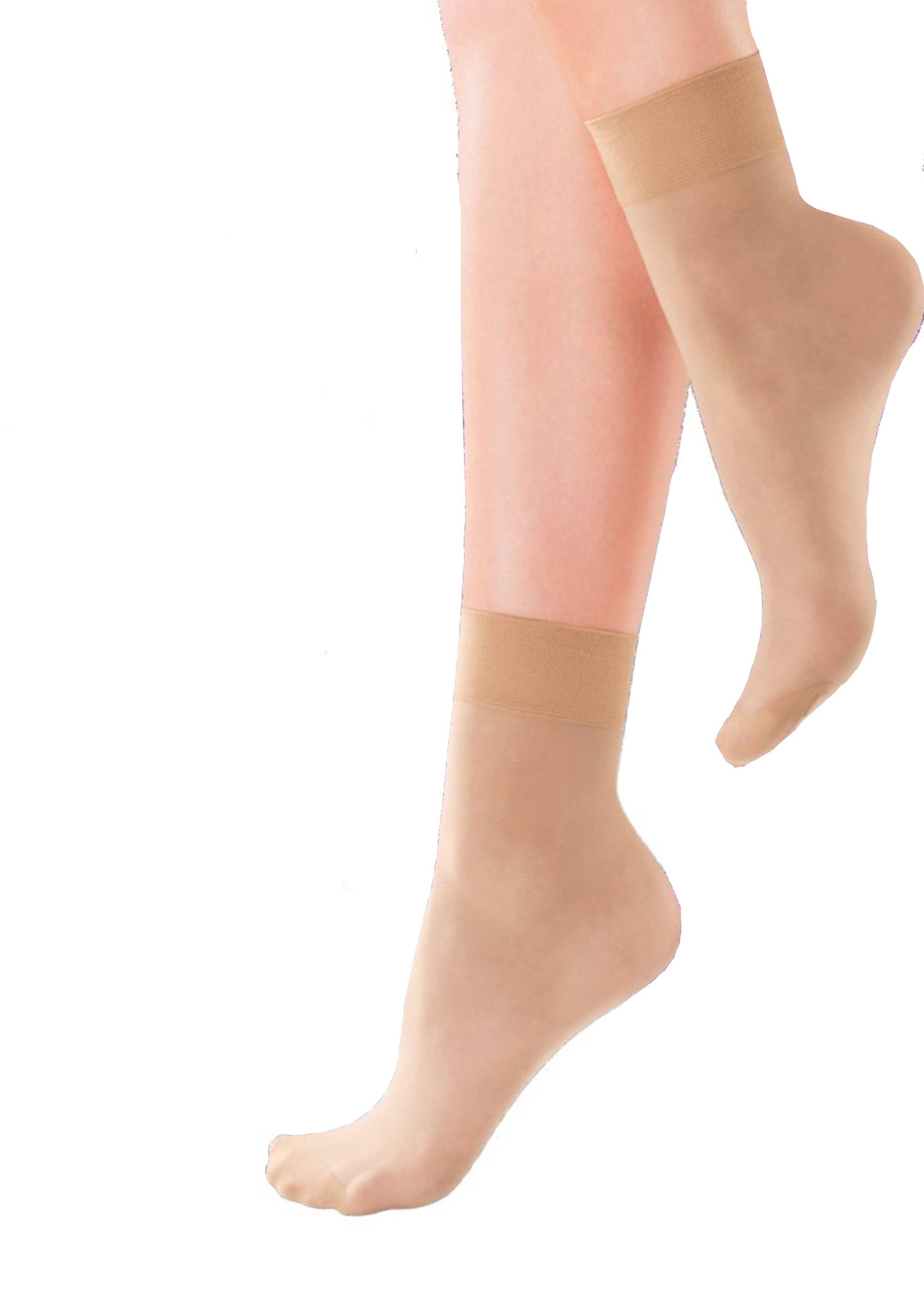 Pretty Polly Feinsocken Legworks 8D Natural Ankle Highs - 2 Paar (2)  einfarbig