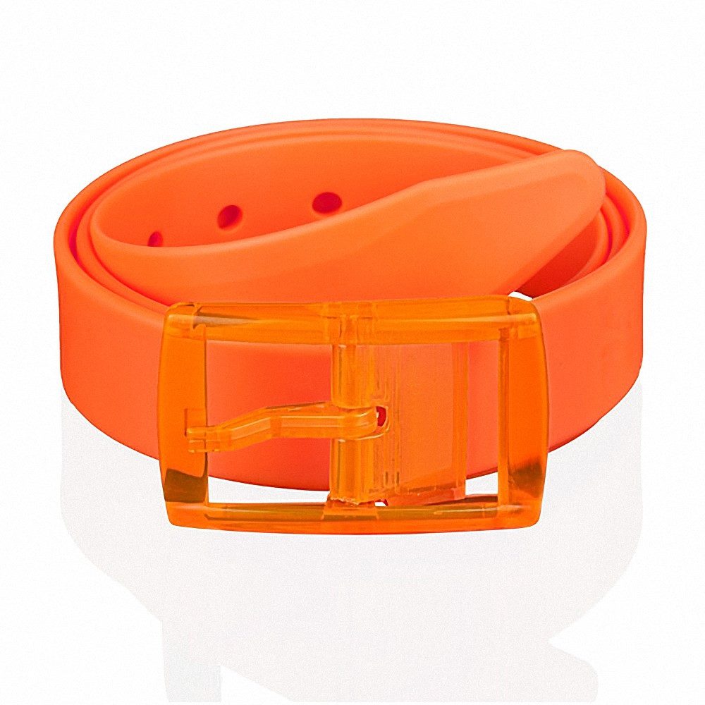 Taffstyle Hüftgürtel Silikon Gürtel Neon kürzbar One Size Unisex - Orange günstig online kaufen
