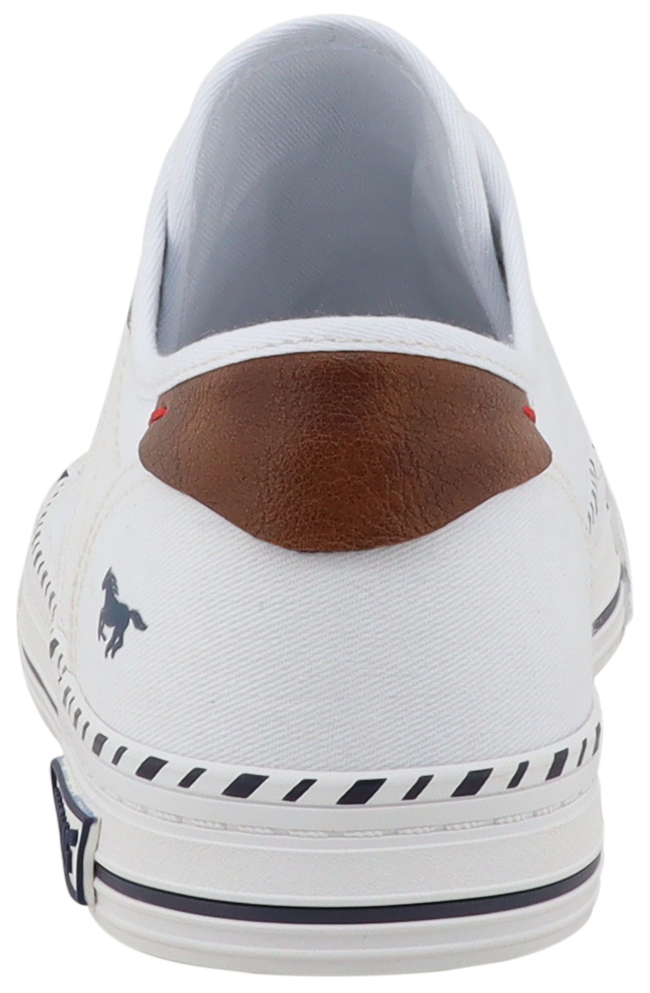 Mustang Shoes Magdalena Slip-On Sneaker Freizeitschuh, Slipper, Schlupfschuh mit Kontrastbesätzen