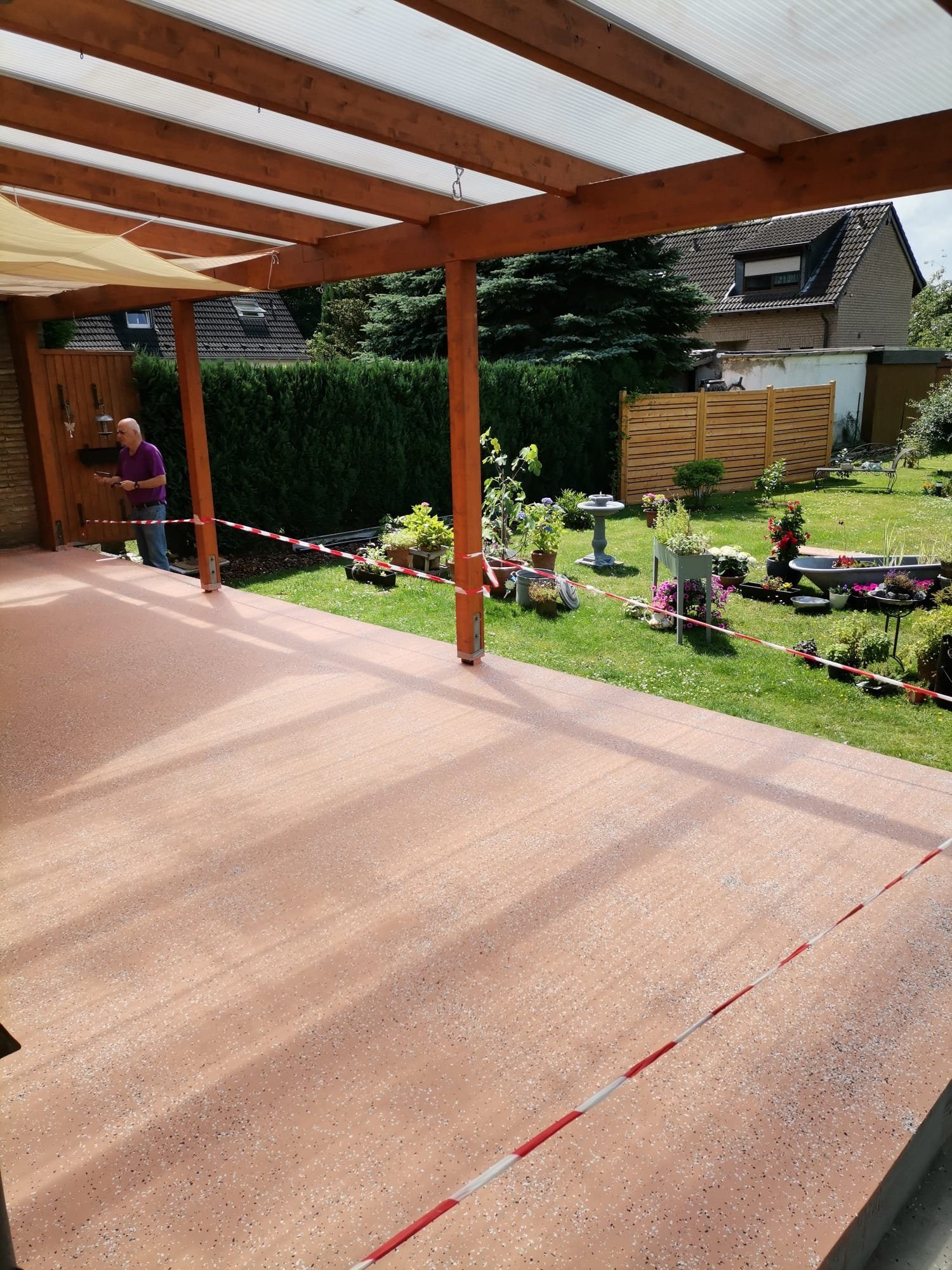 Samatec Bodenversiegelung Bodenbeschichtung Außen Komplett Set 50m² inkl. VSK Bodenfarbe, UV-stabil, hochbelastbar, wetterfest, frostsicher, fugenlos