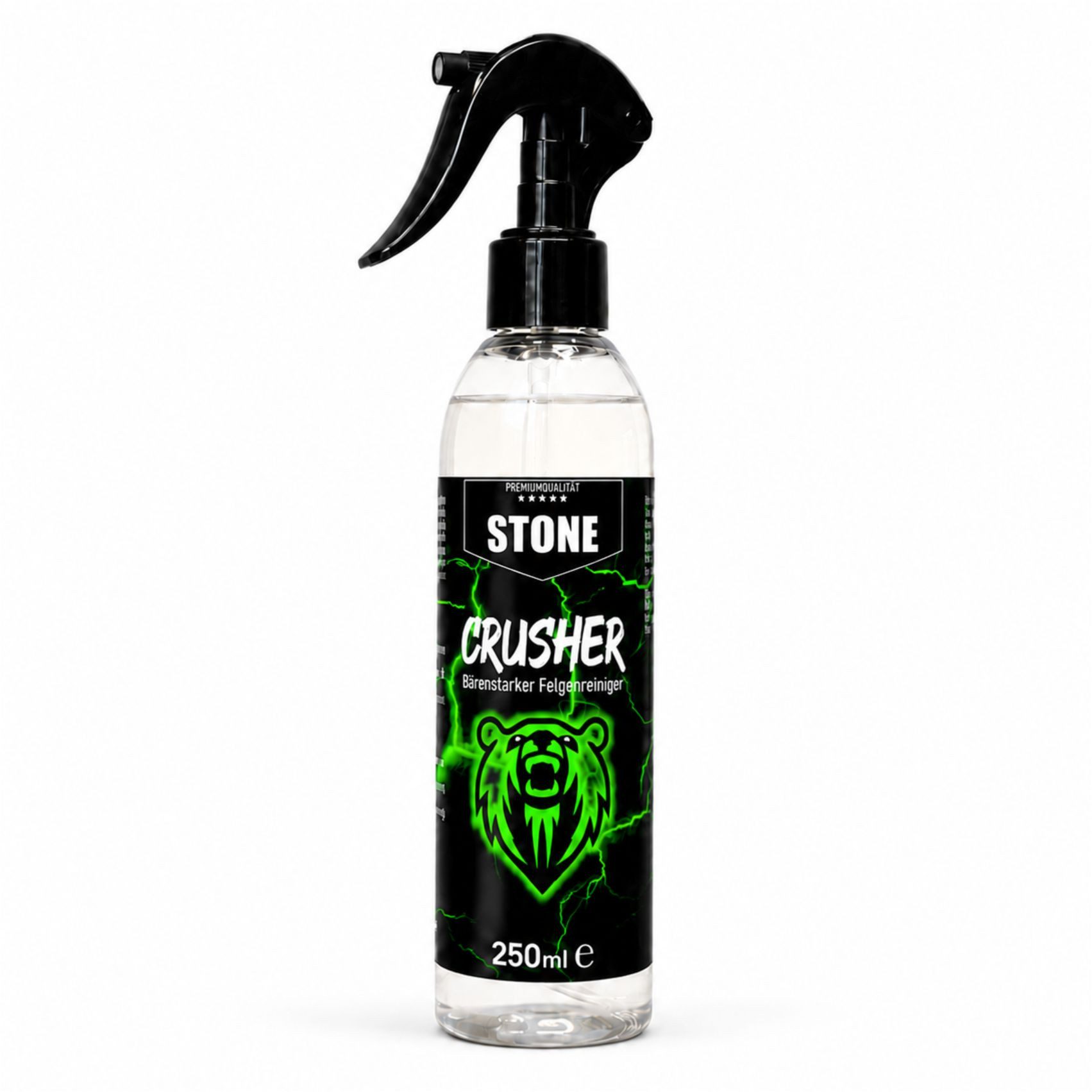 STONE Crusher - Alufelgenreiniger mit Wirkindikator - 250 ml Felgenreiniger (Klein, handlich, kraftvoll – gegen Bremsstaub & Schmutz)