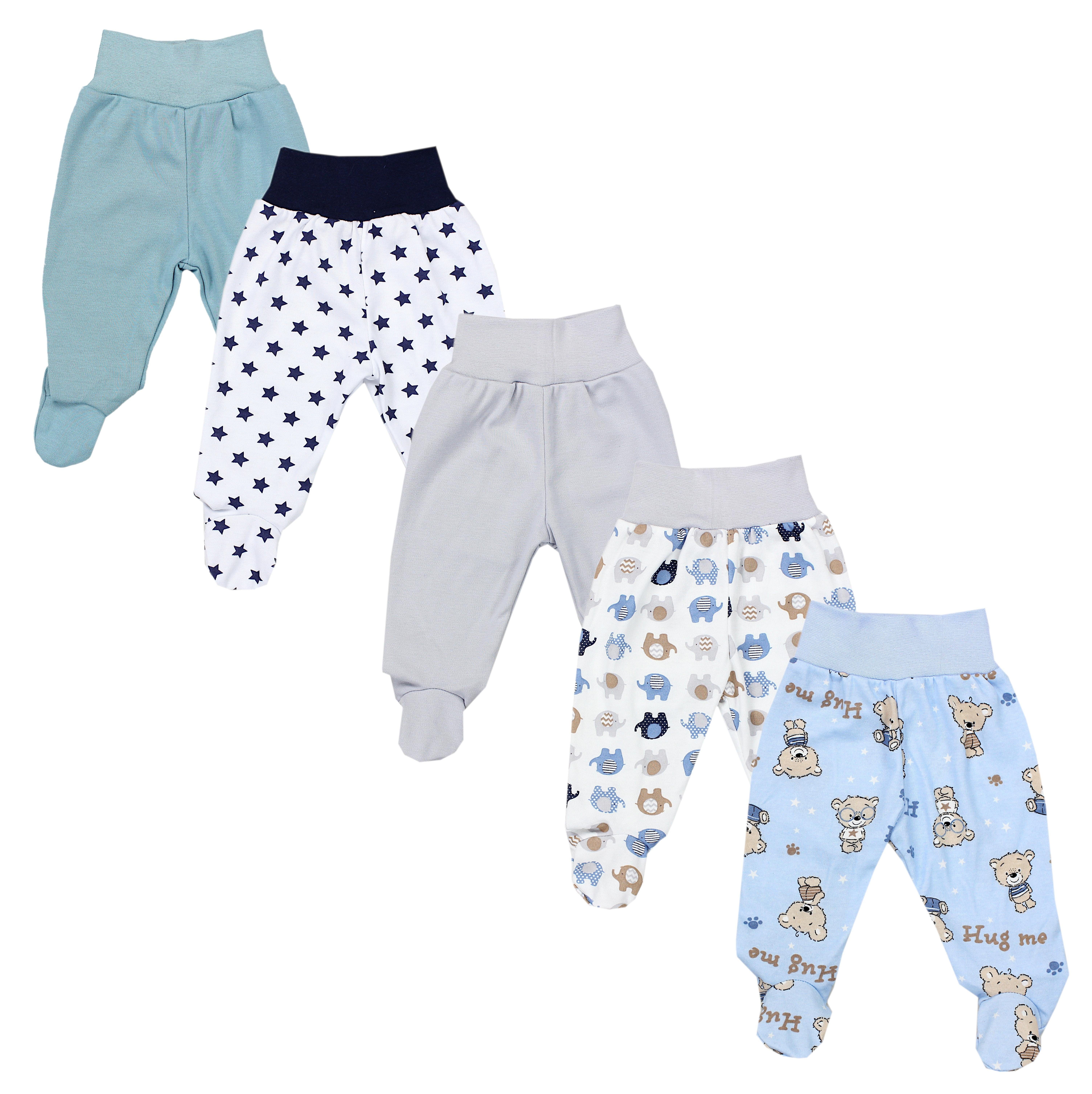 TupTam Schlupfhose TupTam Baby Unisex Hose mit Fuß Bunte 5er Pack Junge 9