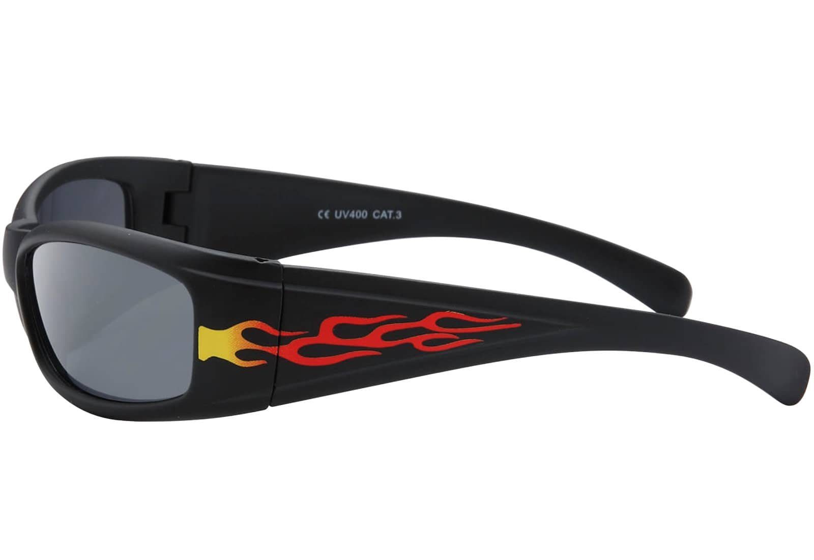 BEZLIT Eyewear Fahrradbrille Jungen Kinder Designer Sonnenbrille, (1-St), mit schwarzen Linsen