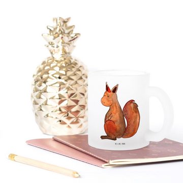 Mr. & Mrs. Panda Teeglas Einhorn Glauben - Transparent - Geschenk, Teetasse aus Glas, Tasse, T, Premium Glas, Edler Aufdruck
