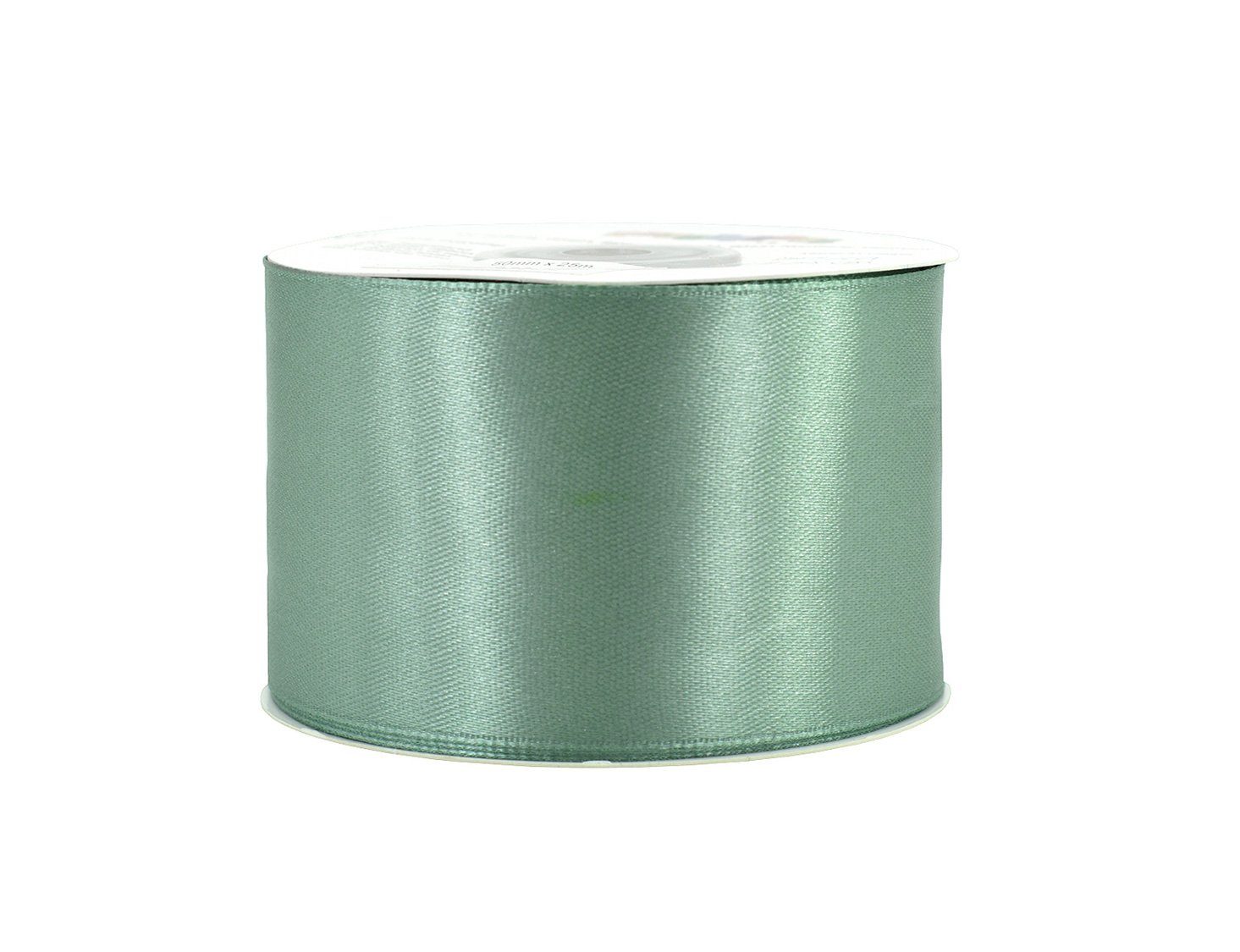 Creativery Satinband, Satinband 50mm x 25m Rolle Eukalyptus