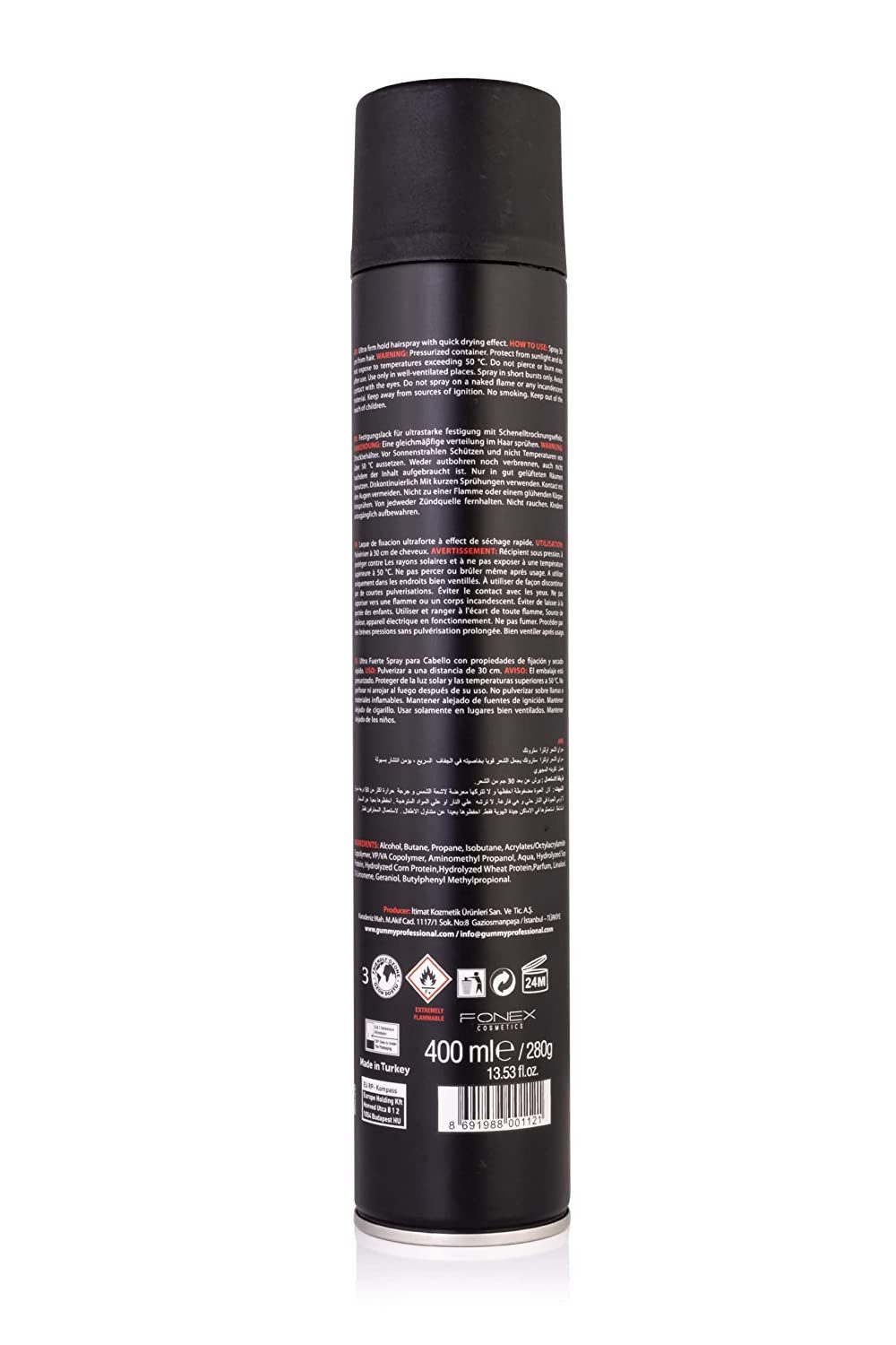 Gummy Professional Haarspray Hair Spray Haarspray Keratin Ultra Strong 400ml