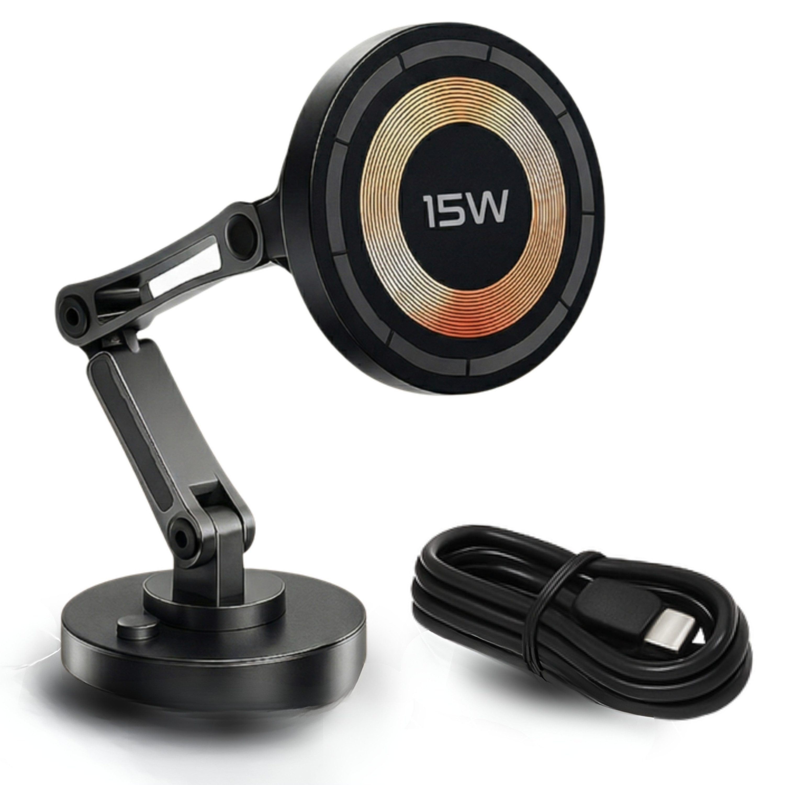 StellarLuma Handy-Halterung Telefon Halterung Auto Handy Halterung KFZ Kabelloses Laden für iPhone, (bis 6,9 Zoll, Wireless Charger für MagSafe kompatible Geräte, StellarLuma Wireless Charger für Apple iPhone, Magnetisch fixiert, in Sekunden aufsetzen und