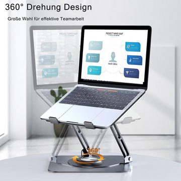 Fivejoy Laptoptisch Laptop-Ständer, 360° drehbar klappbar kühlend stabil