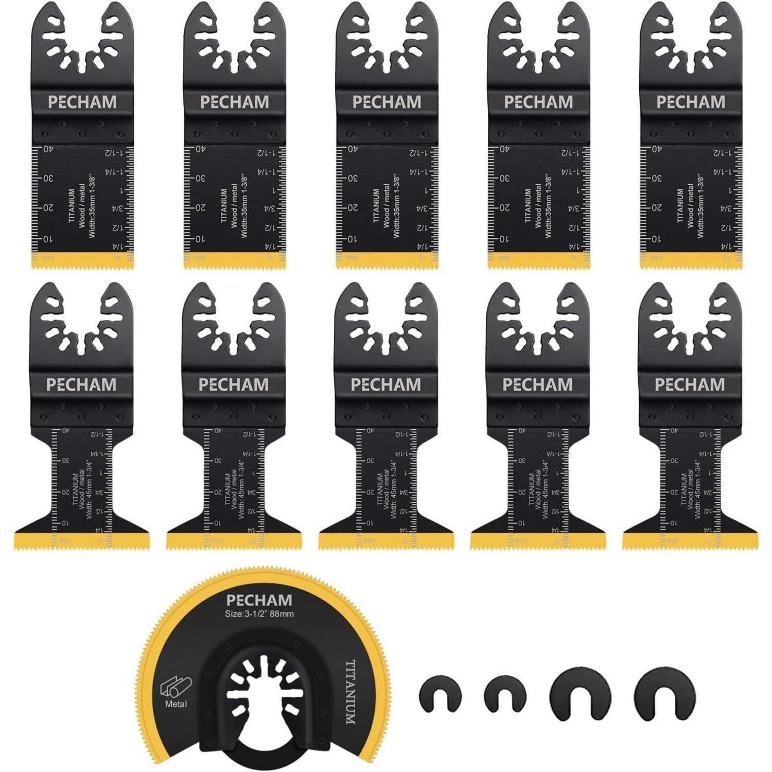 LuxusKollektion Segmentsägeblatt Sägeblätter Multitool oszillierend Titan Metall Kunststoff 11 Stück