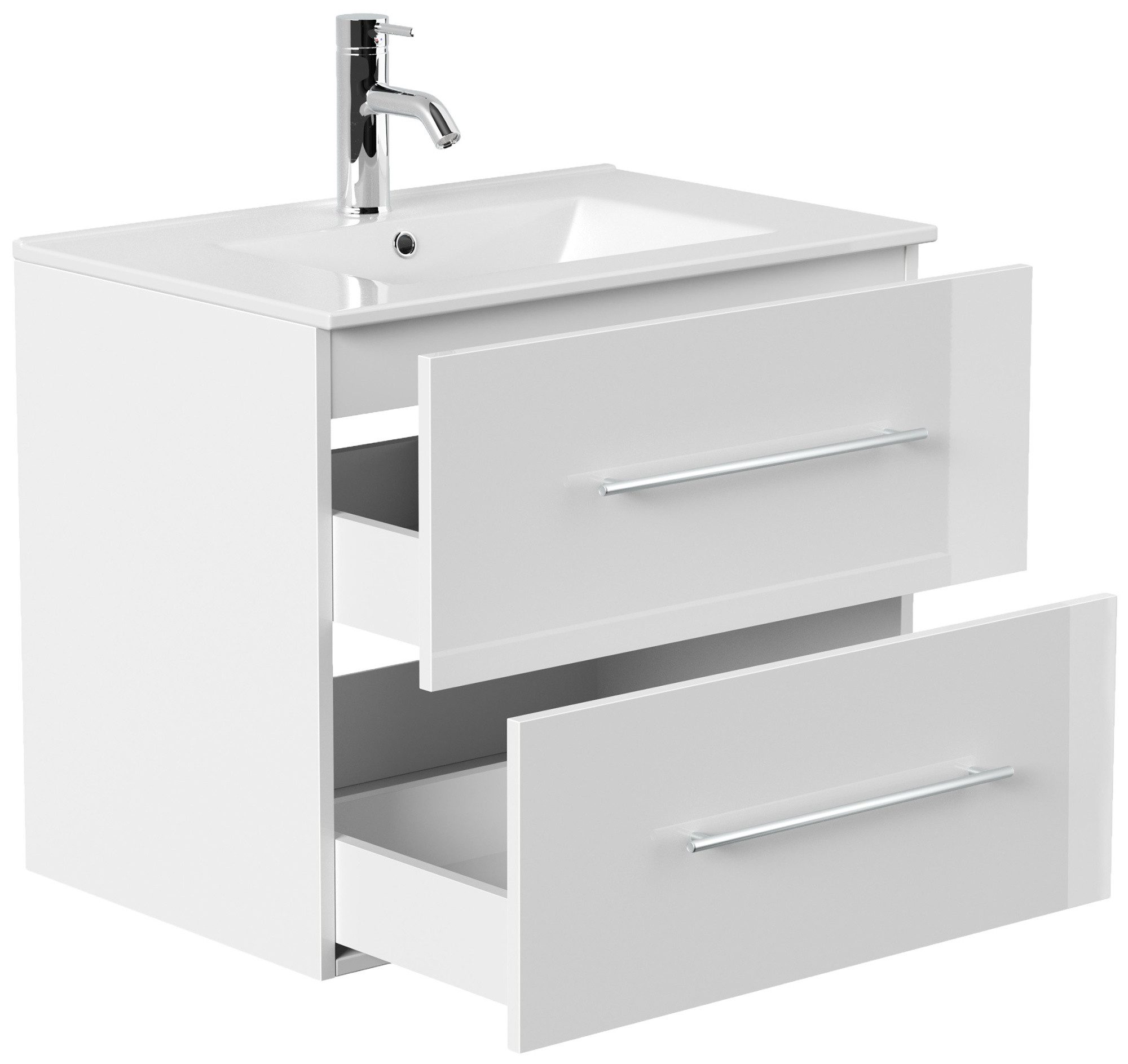 Magnolia Home Waschtisch Badmöbel Firenze 70 SoftClose weiss hochglanz günstig online kaufen