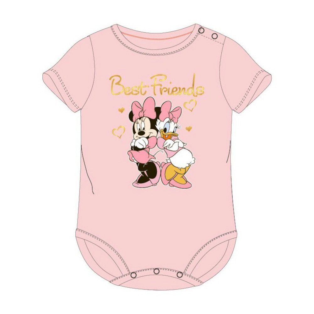 Disney Baby Kurzarmwickelbody Kurzarm-Body für Kleinkinder - Minnie & Daisy Motiv - Süß & Komfortabe