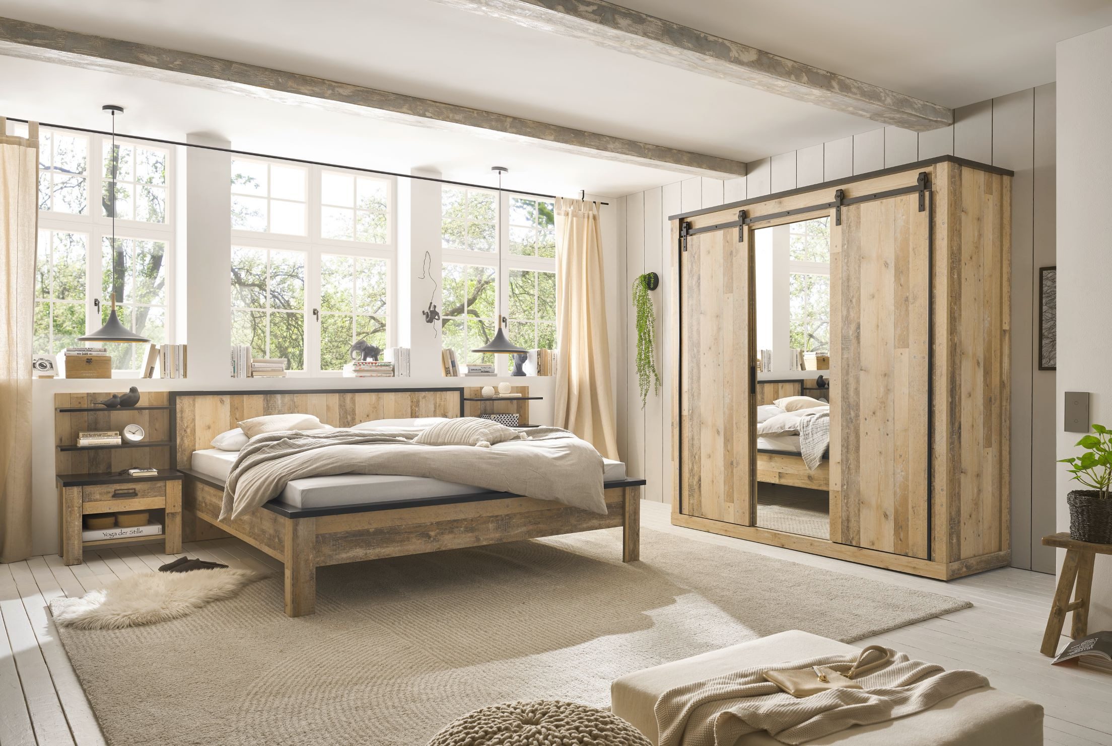99rooms Schlafzimmer-Set Woodsher, (Set (6-St), Komplett Schlafzimmer), mit viel Stauraum, Soft-Close-Funktion, ohne Matratze & Lattenrost