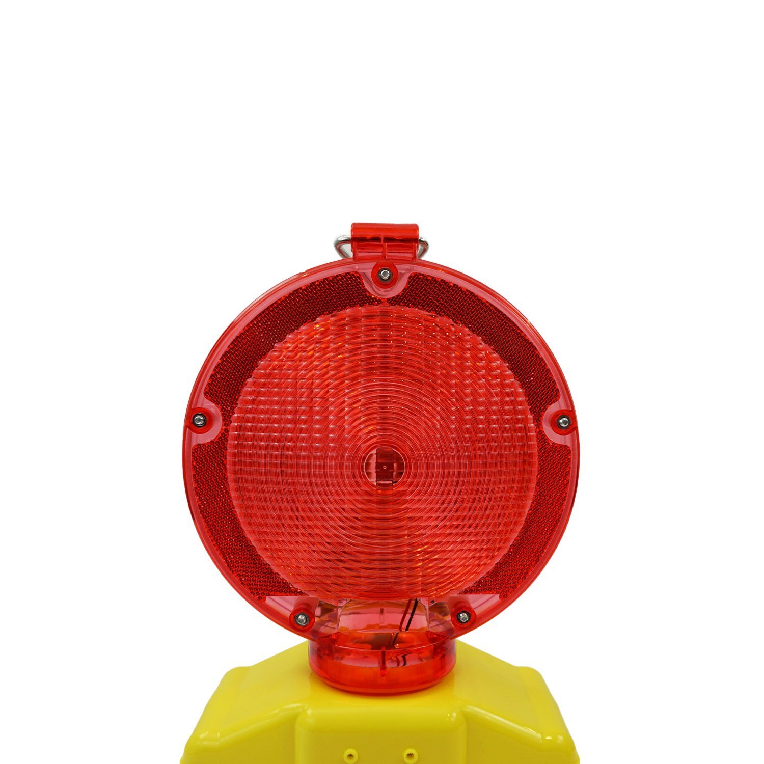 siwitec Baustrahler LED mit Dauerlichtfunktion, Rot/Transparent Blink- Dämmerungsautomatik Dämmerungssensor und und Warnleuchte Lampenschlüssel