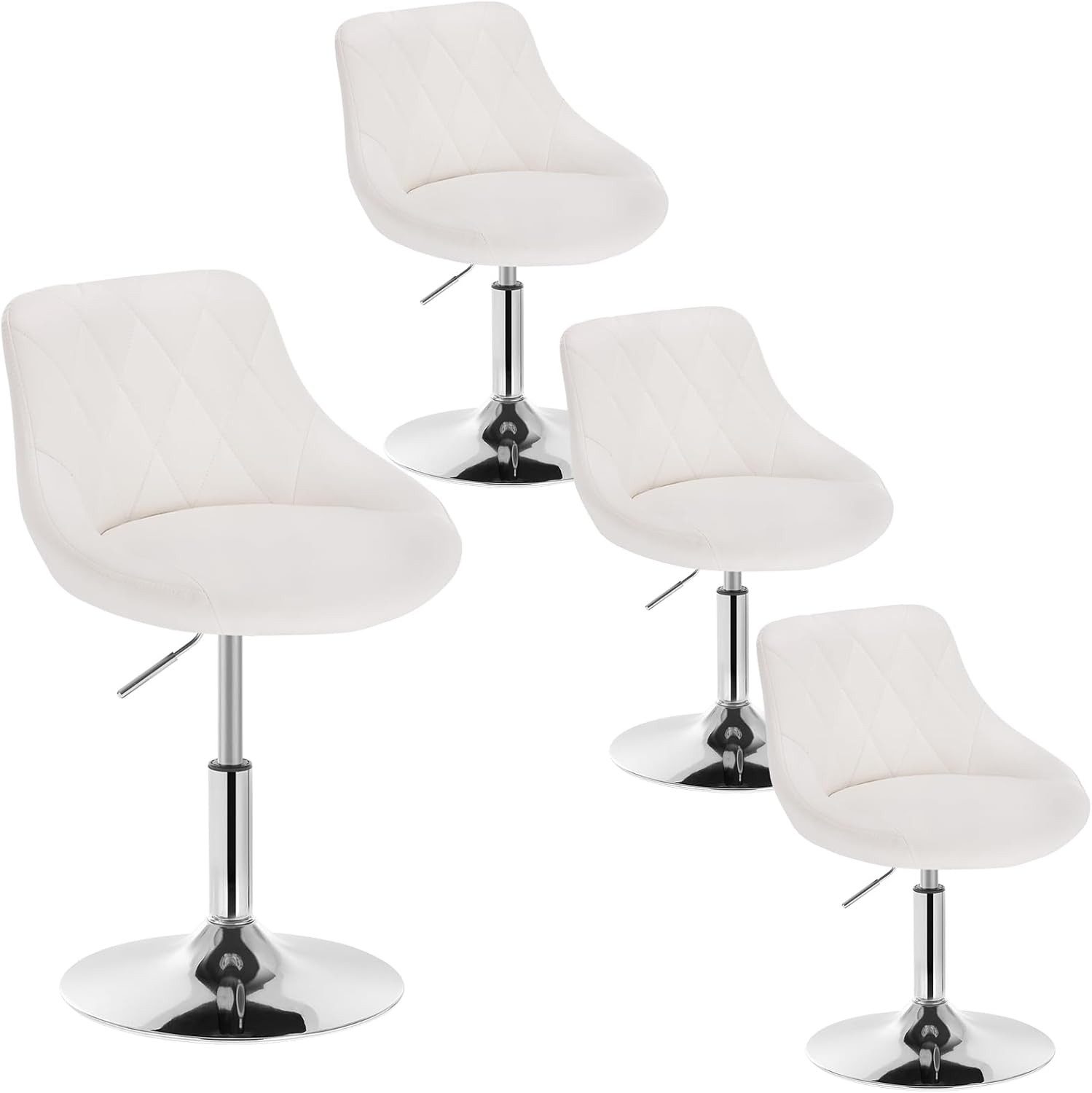 Woltu Barhocker (4 St), Verstellbarer Sitzhocker Stuhl aus Kunstleder