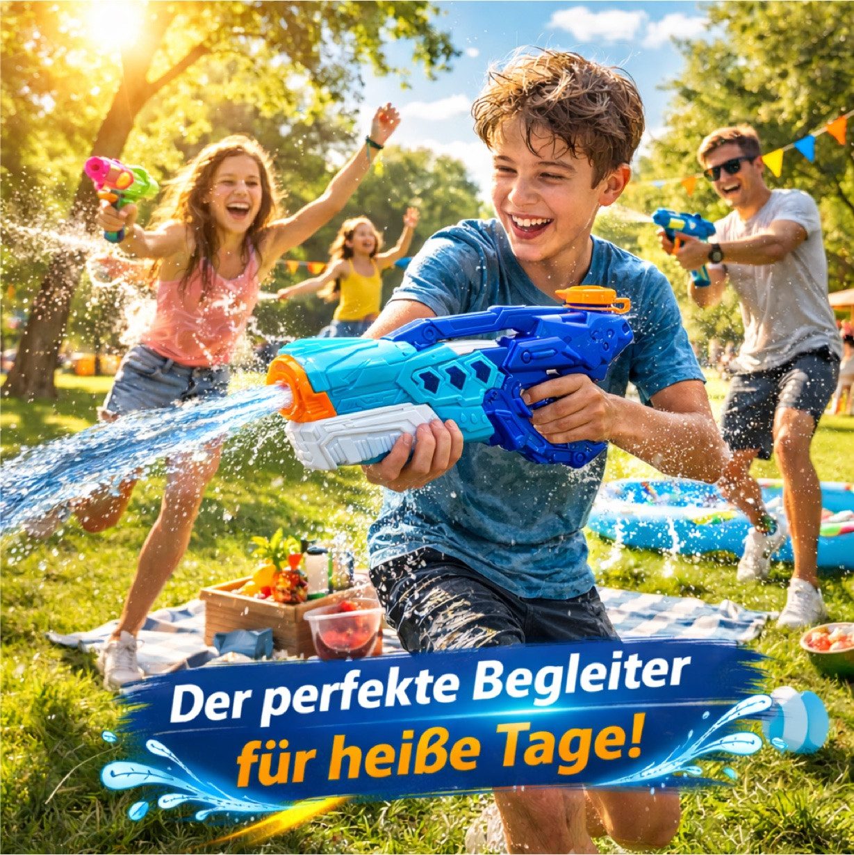 TK Gruppe Wasserpistole Wasserpistole – Wasserspritzpistole & Spritzpistole für Garten, Pool