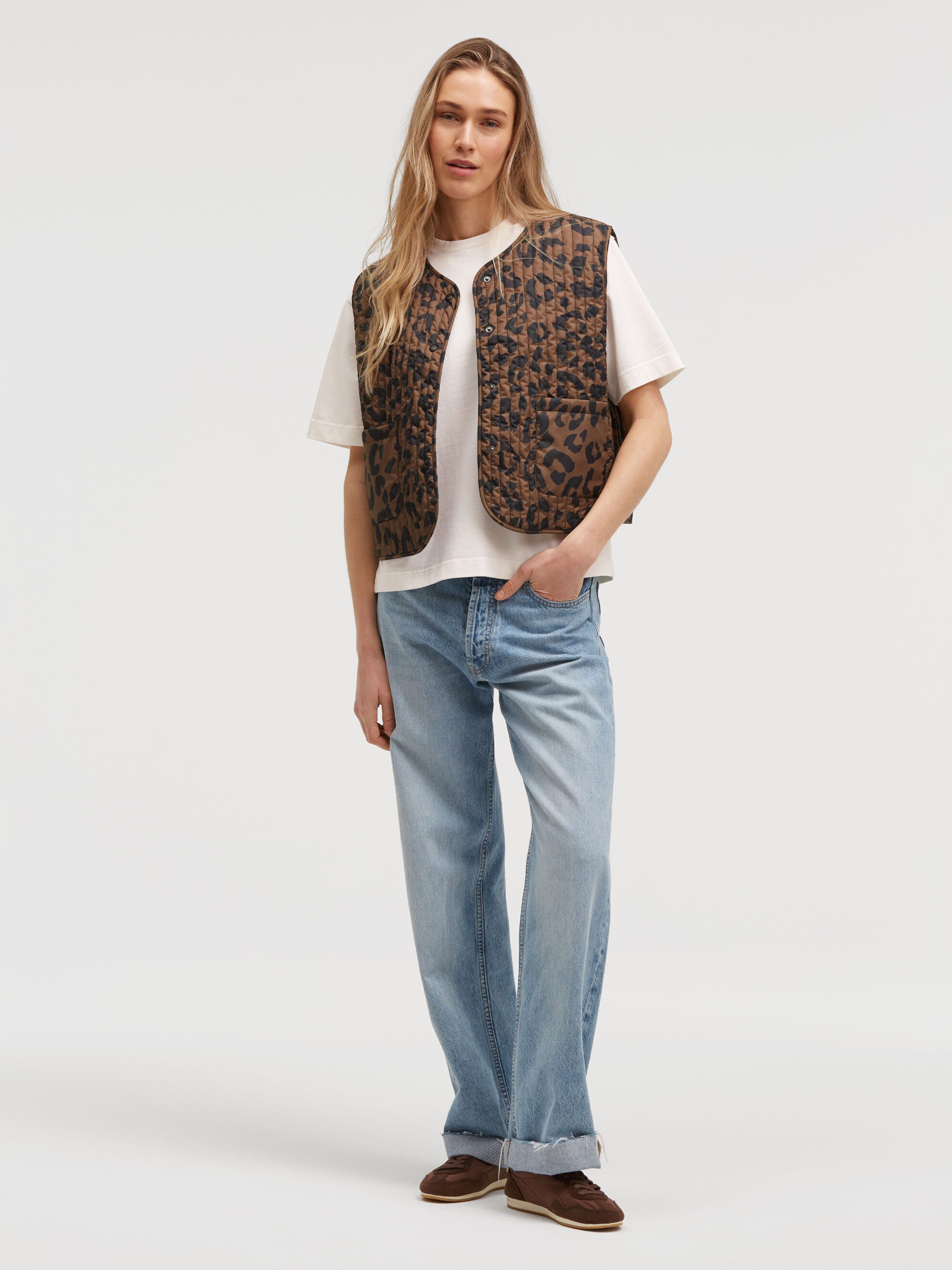 SENSES.THE LABEL Steppweste mit Druckknopfleiste