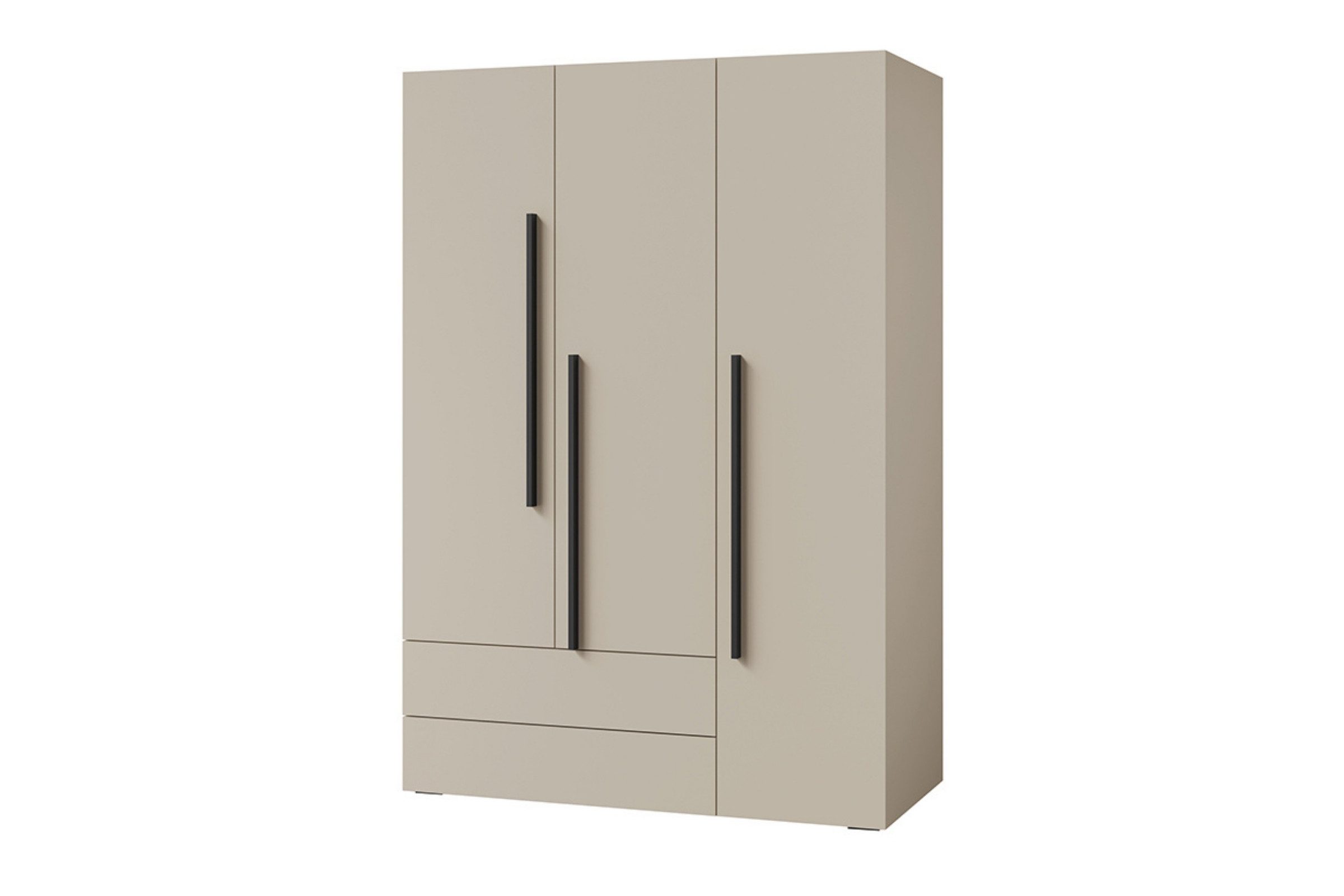 Deine Möbel 24 Kleiderschrank LIMA 01 135 cm, Kaschmir/Alpaca, Kinderkleiderschrank mit Schubladen (LIMA - Kollektion, 1-St., ideal für Kinderzimmer & Jugendzimmer) Soft-Close und Push-to-Open, moderner Jugendzimmer-Schrank