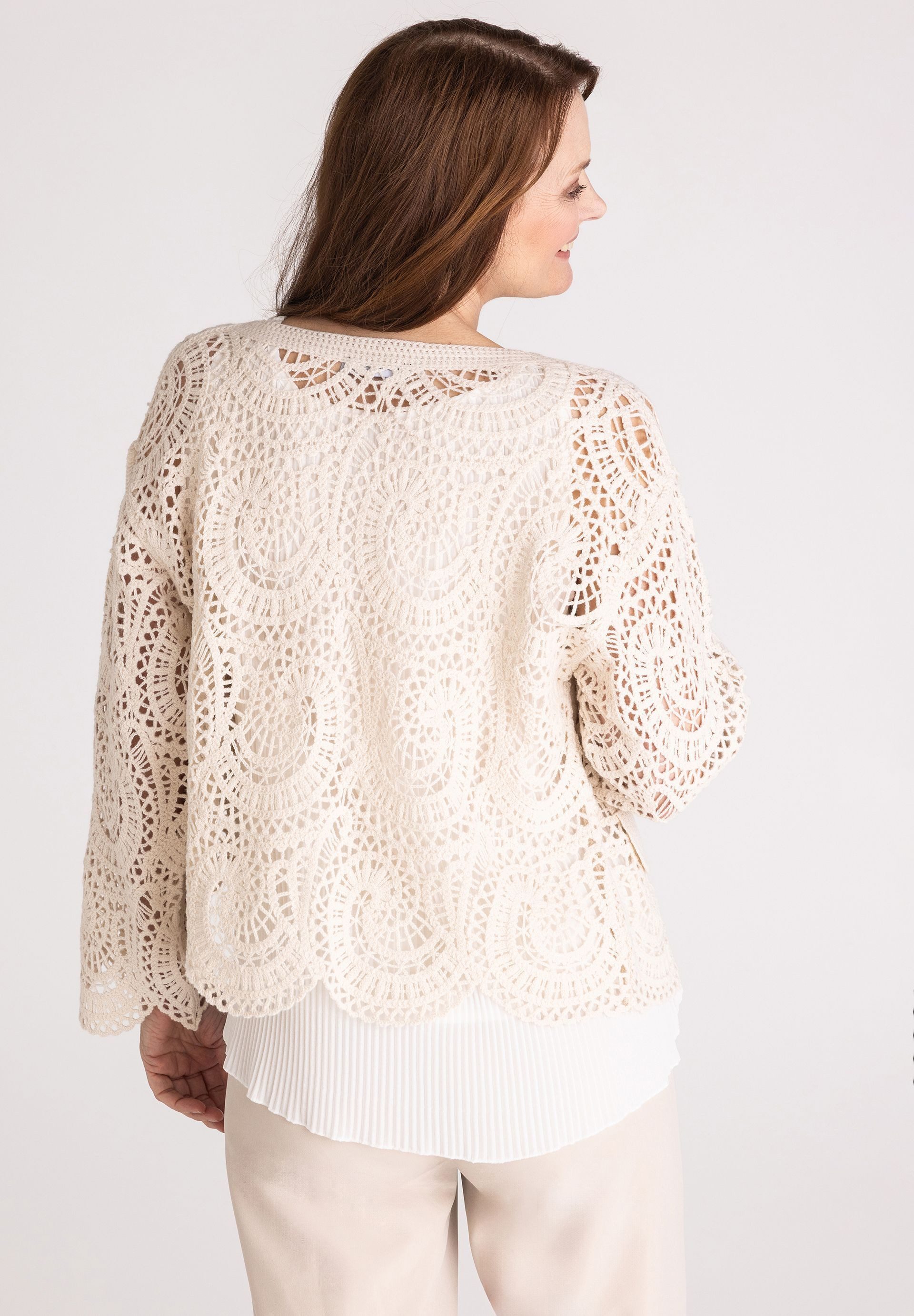 FRANK WALDER Cardigan mit edlen Knöpfen