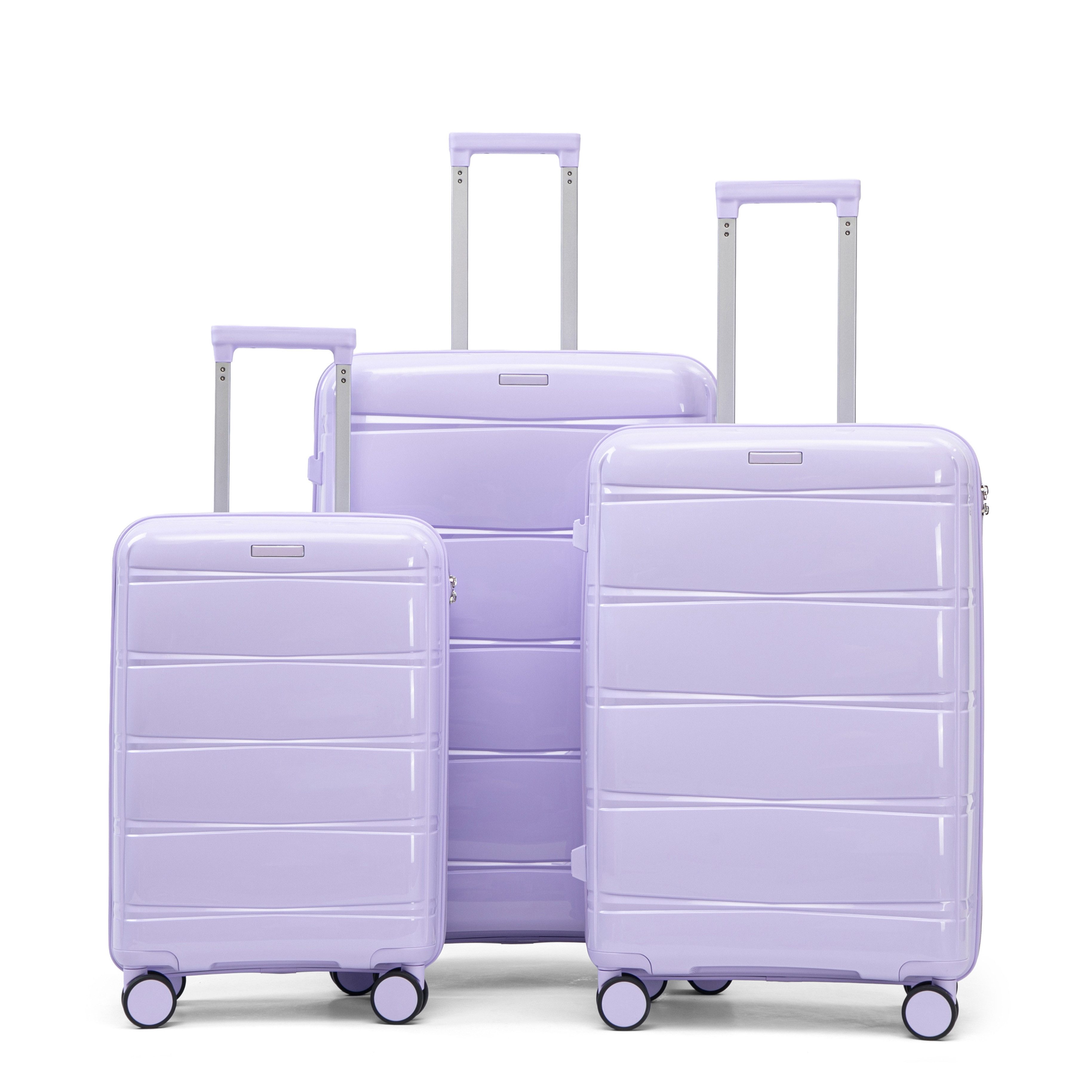 GLP Trolleyset 3-teilig 20/24/28 Zoll, PP Hartschale mit 360° Doppelrollen, 4 Rollen, Zahlenschloss und praktischer Innenaufteilung