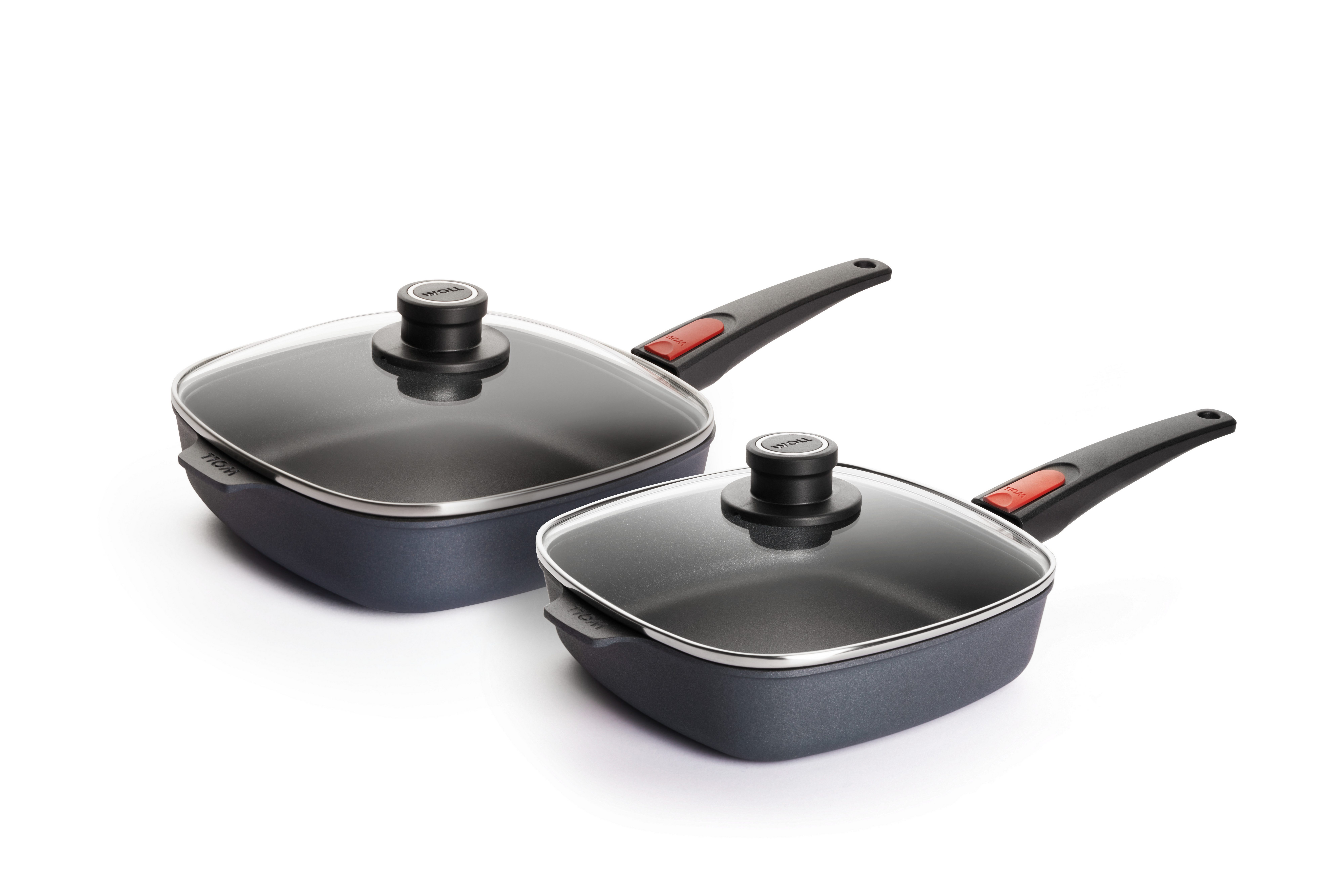 WOLL MADE IN GERMANY Pfannen-Set Diamond Lite, Aluminiumguss (Set, 4-tlg), Abnehmbarer Stiel