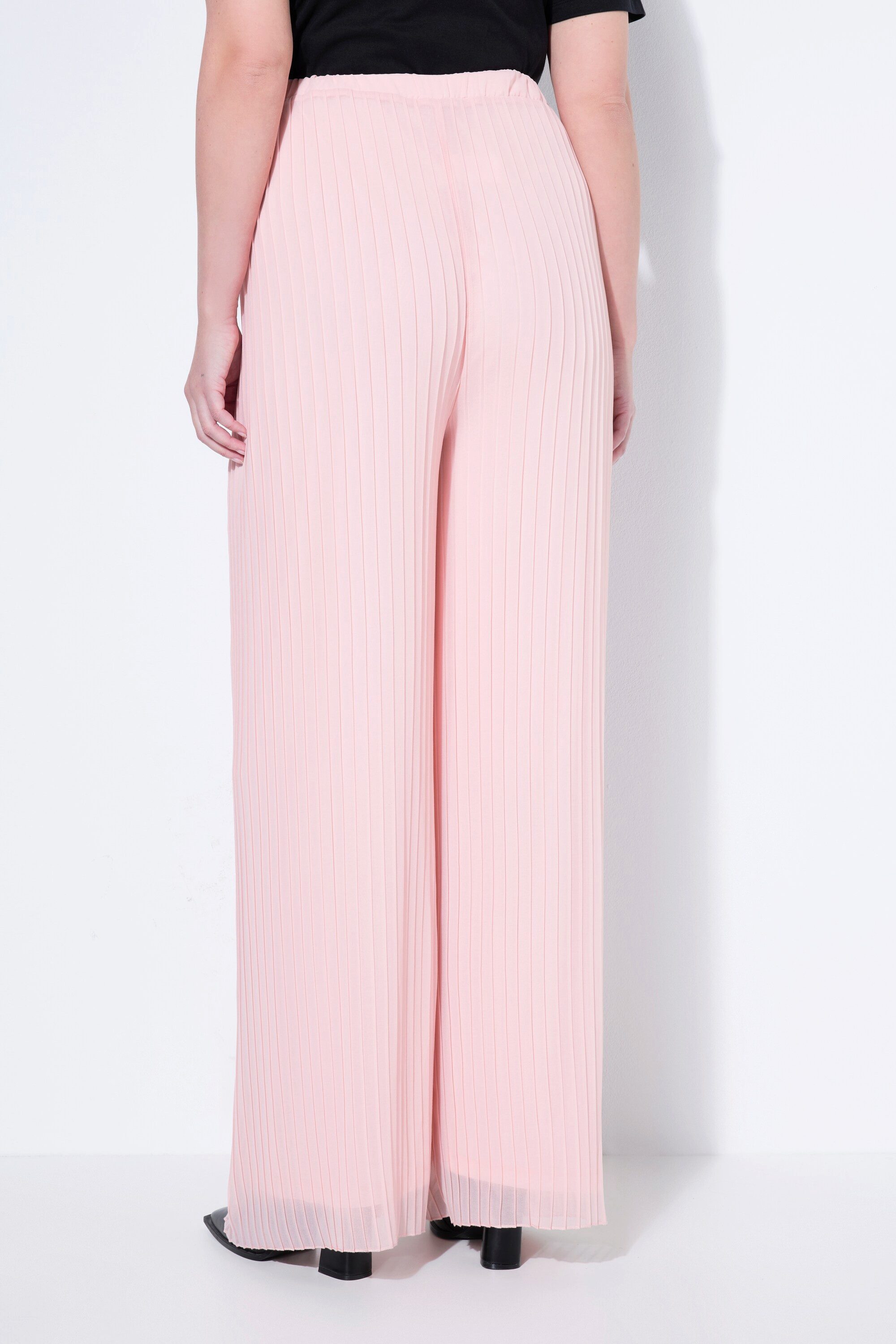 MIAMODA Schlupfhose Hose weites Bein Plissee Jerseyfutter