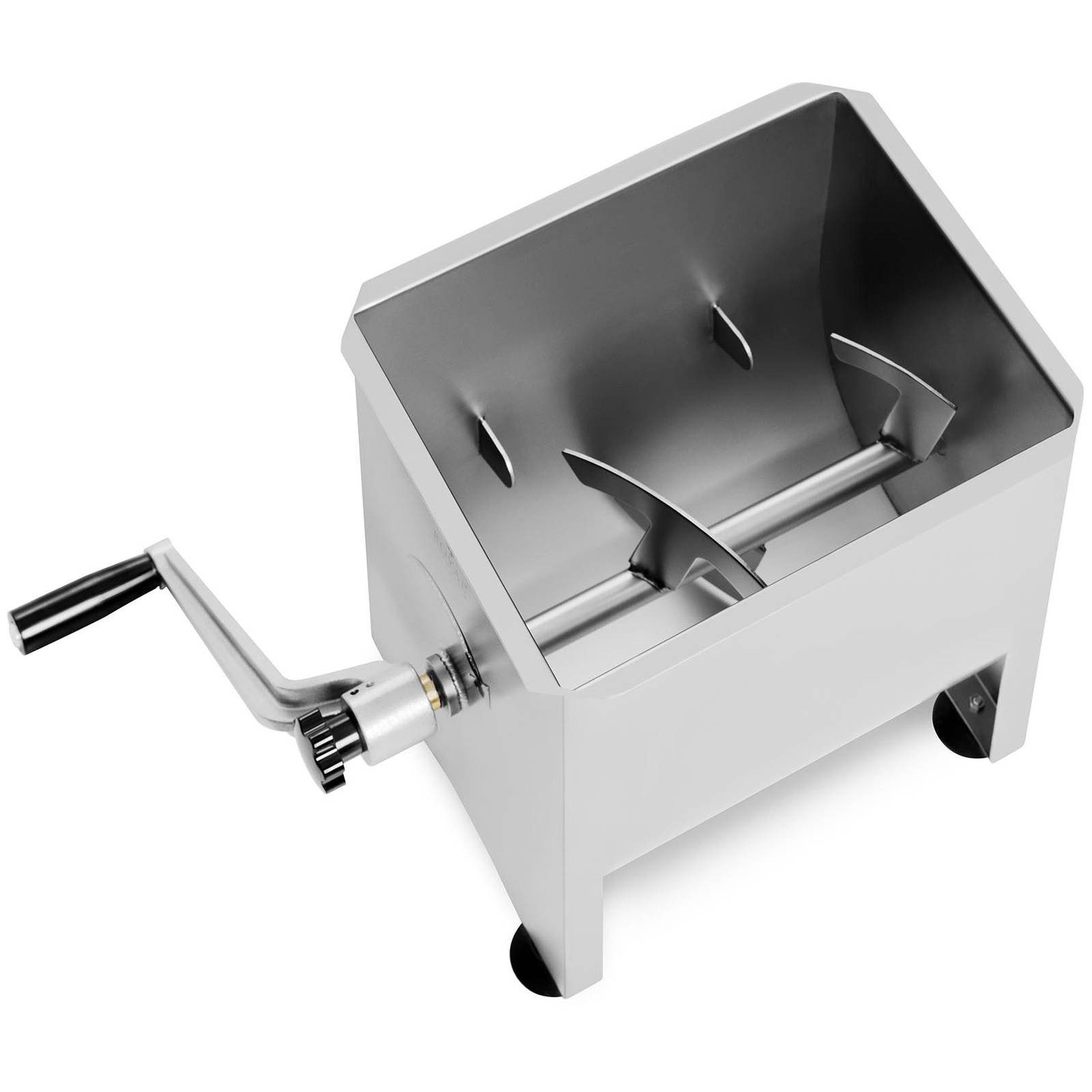 Royal Catering Fleischwolf Fleischmischer 16 L Kurbel manuell Fleischmenger Edelstahl Marinator D