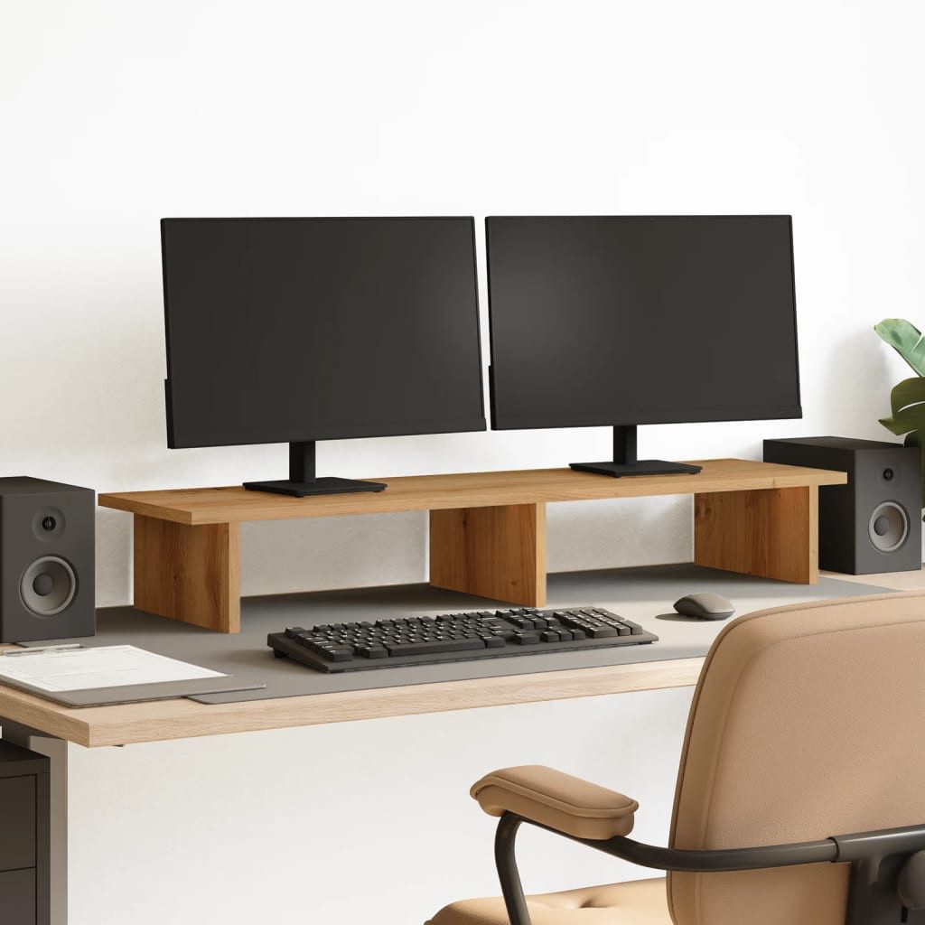 vidaXL Monitorständer Monitorständer Artisan-Eiche 100x27x15 cm Holzwerkstoff