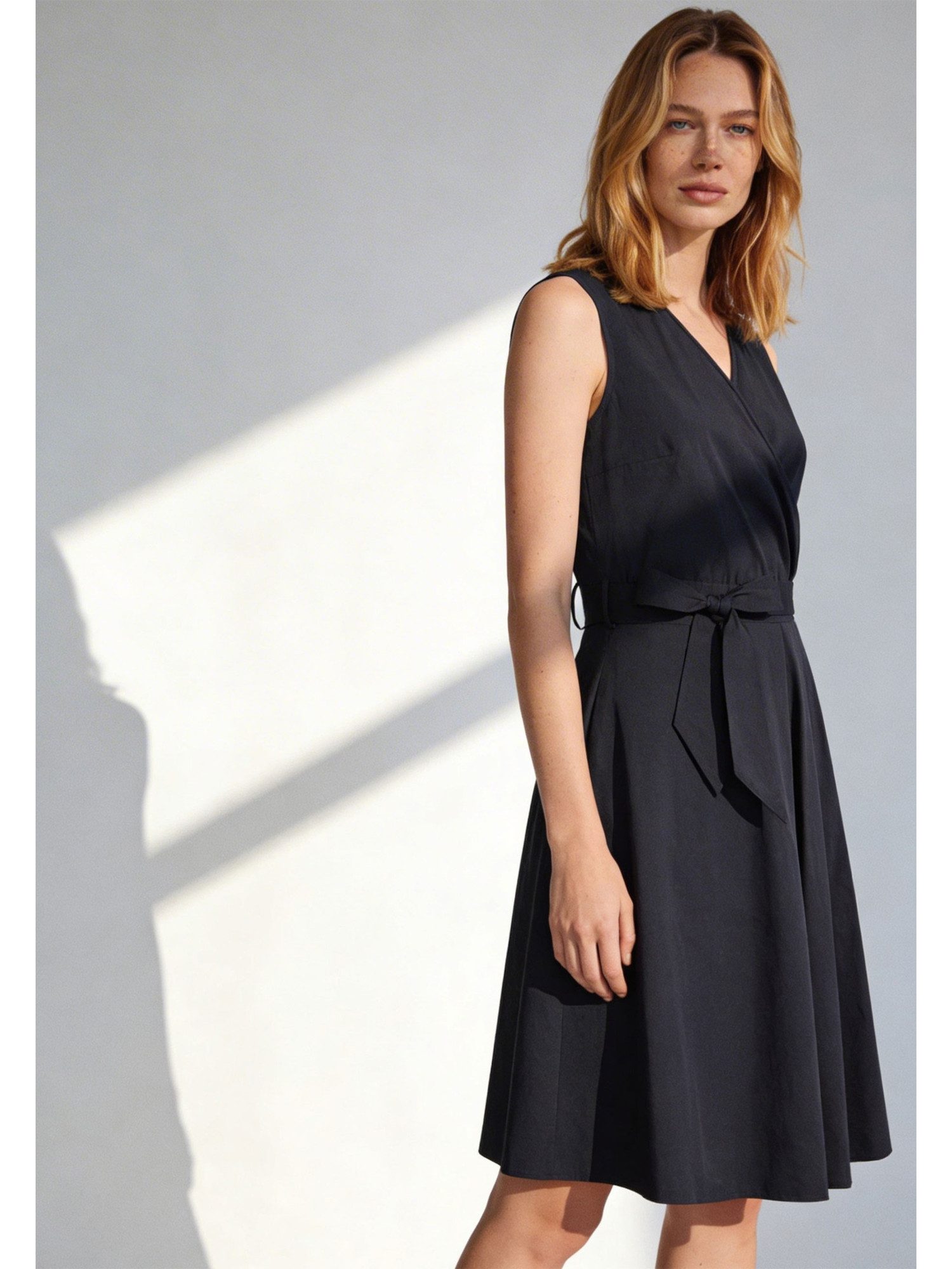 MORE&MORE Blusenkleid raffiniertes Midikleid, Wickeloptik