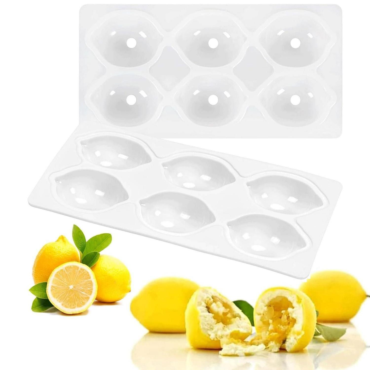 LuxusKollektion Silikonform Silikonform Zitrone 6x 3D antihaft, (6-tlg)
