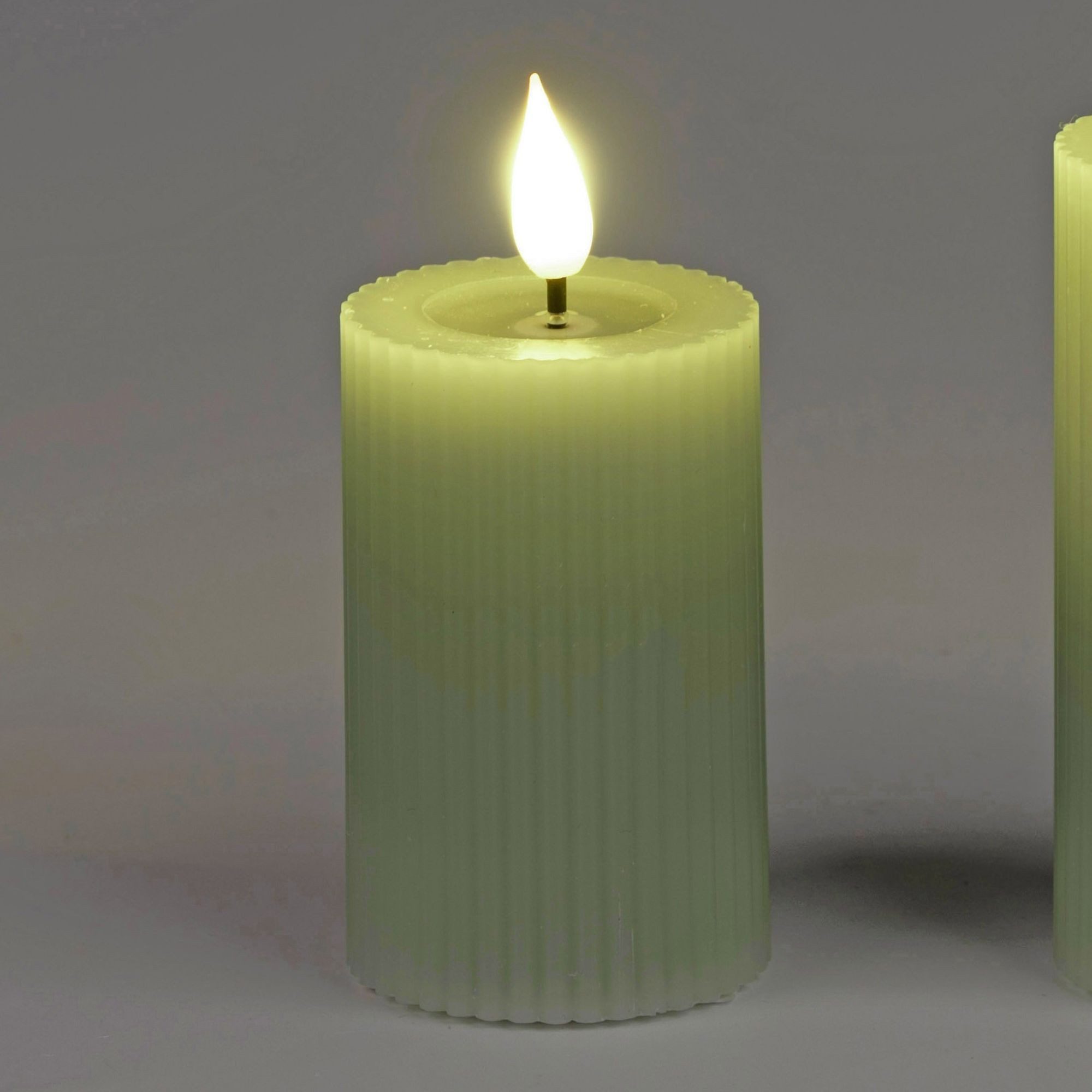 formano LED-Kerze Streifen, mit Timerfunktion, Grün, Motiv: Streifen günstig online kaufen