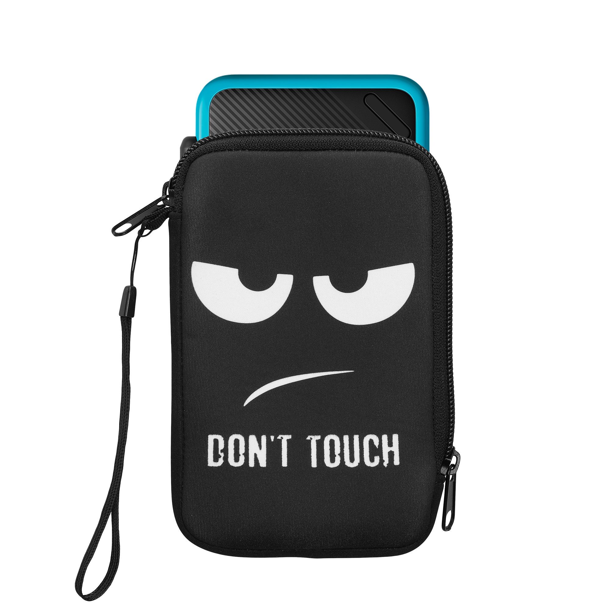 kwmobile Spielekonsolen-Tasche Tasche für Nintendo 3DS XL (1-tlg), Neopren Hülle - Don't Touch Design