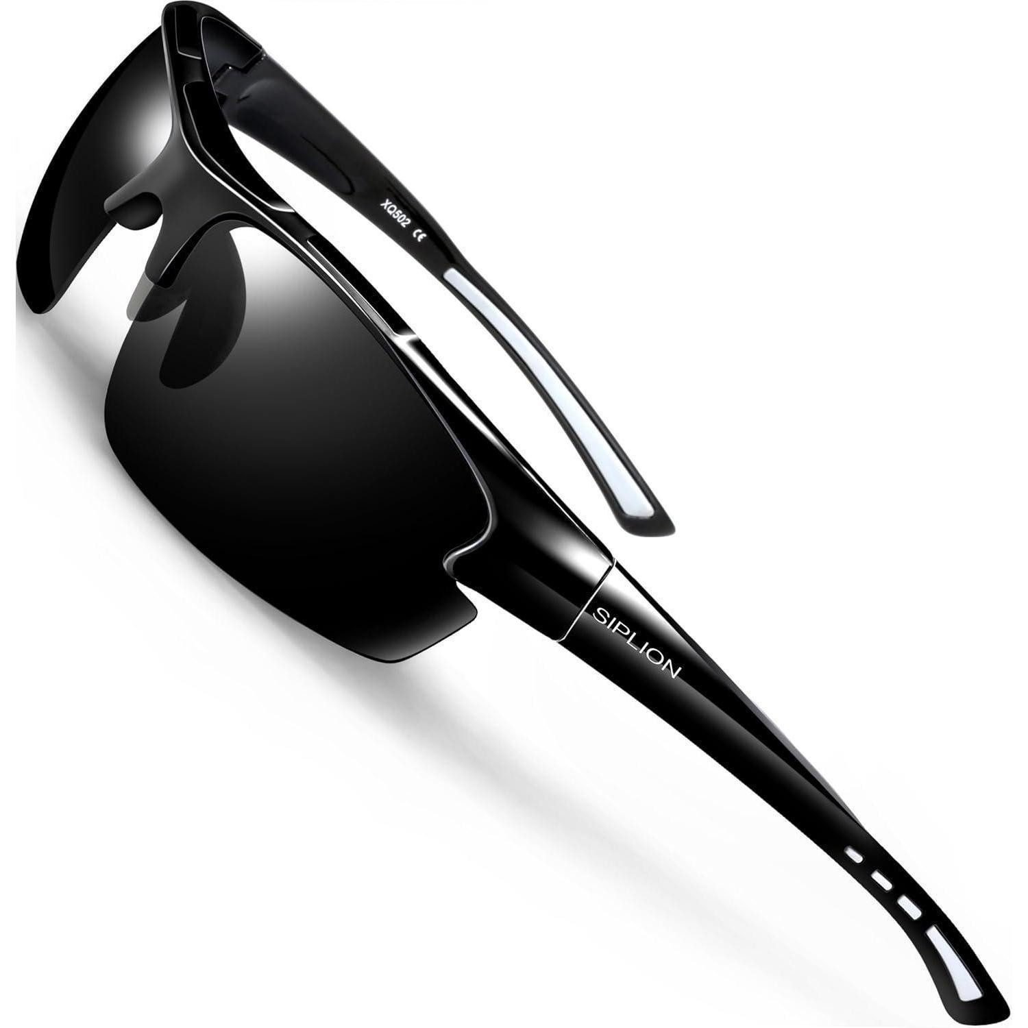 LuxusKollektion Sonnenbrille Sonnenbrille Herren polarisiert UV400 Schutz Schwarz (Non Verspiegelt)