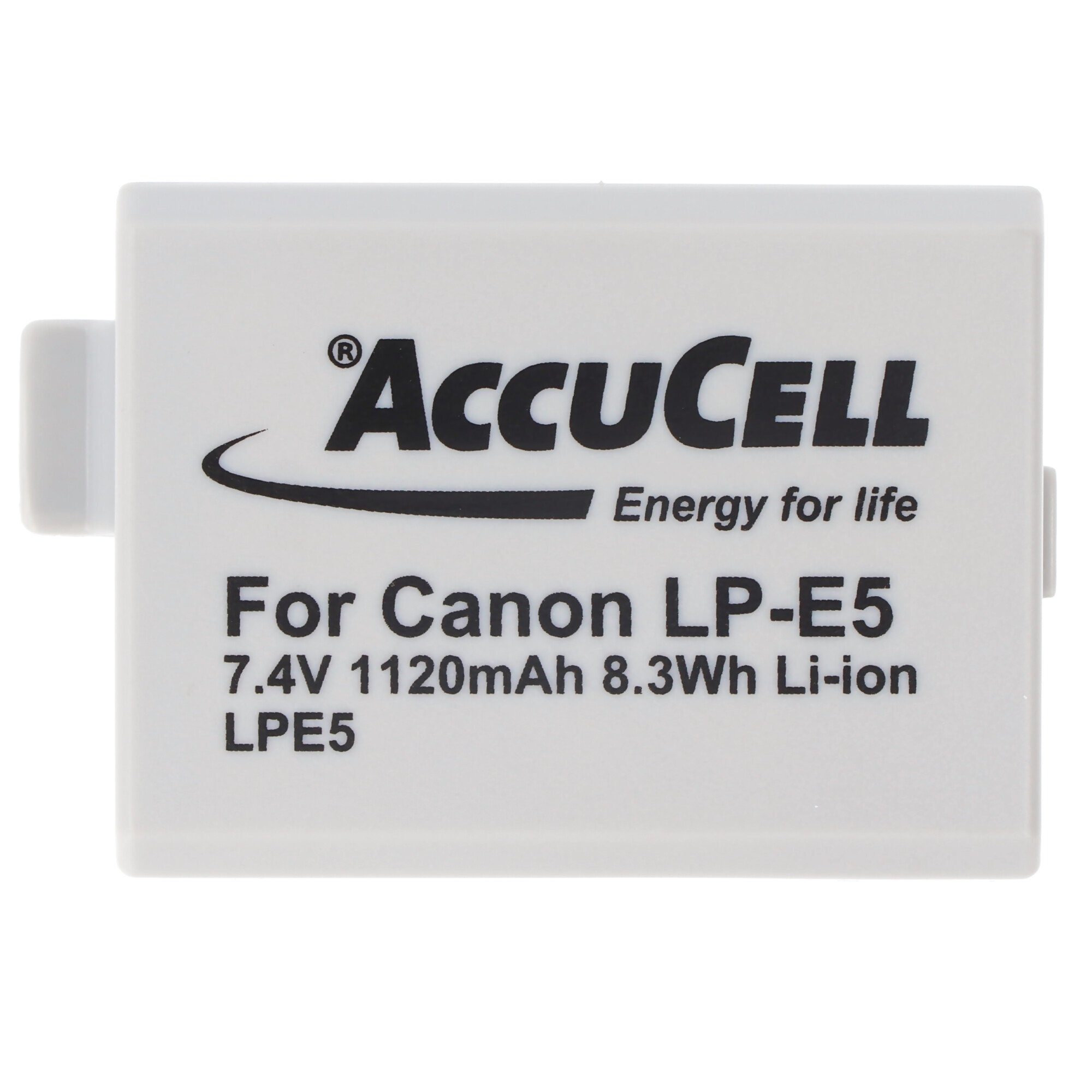 AccuCell AccuCell Akku passend für V) EOS T1i EOS (7,4 Canon 500D, 1020 Akku LP-E5, Rebel mAh